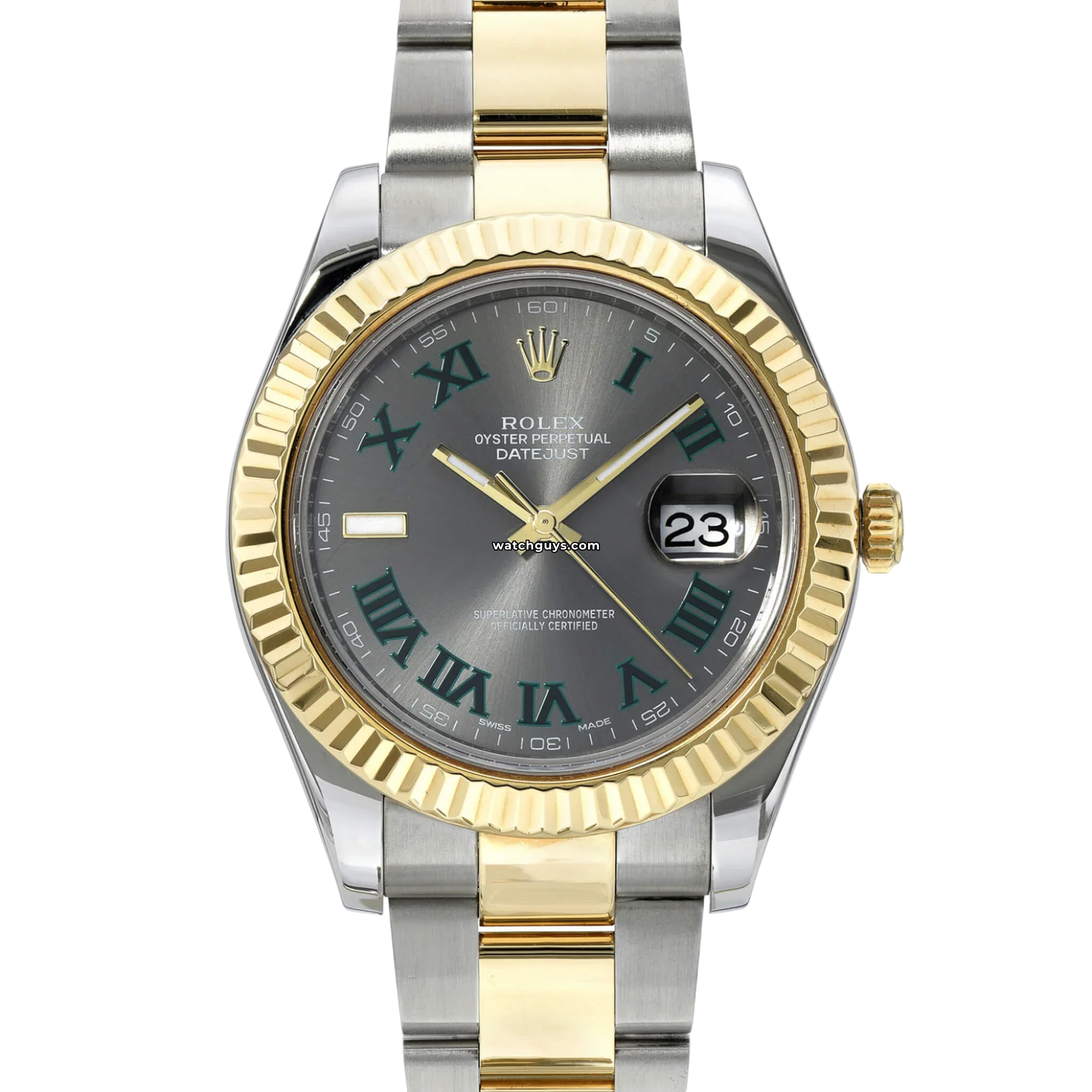 Rolex Datejust 116333 Wimbledon Men's Watch - Luxury Automatic Stainless Steel & Gold Watch with Green Roman Dial - Perfect for Business, Formal Events & Special Occasions