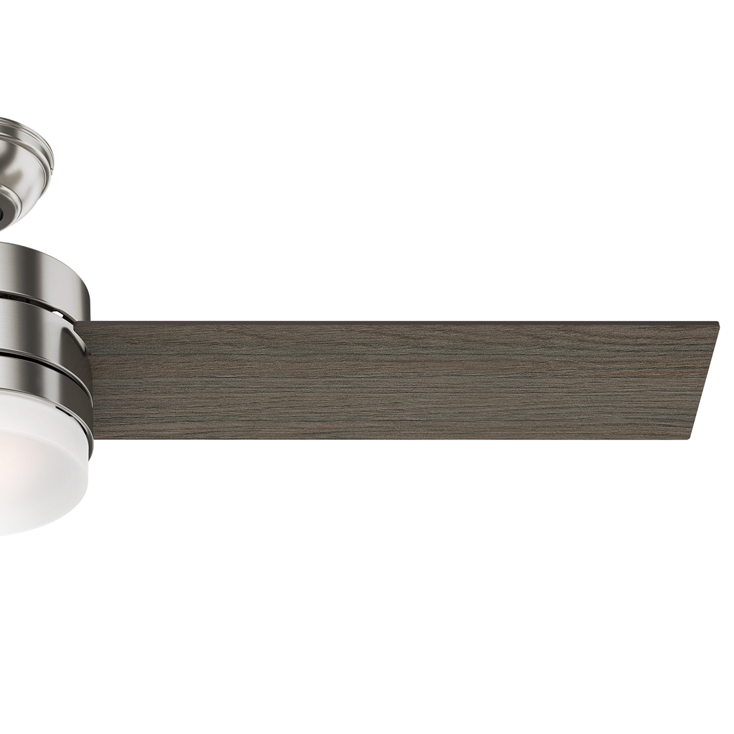 Hunter 54 Inch Modern Ceiling Fan with Remote Control, Brushed Nickel Finish - Energy Efficient Quiet Operation for Living Room, Bedroom, Office (Renewed)