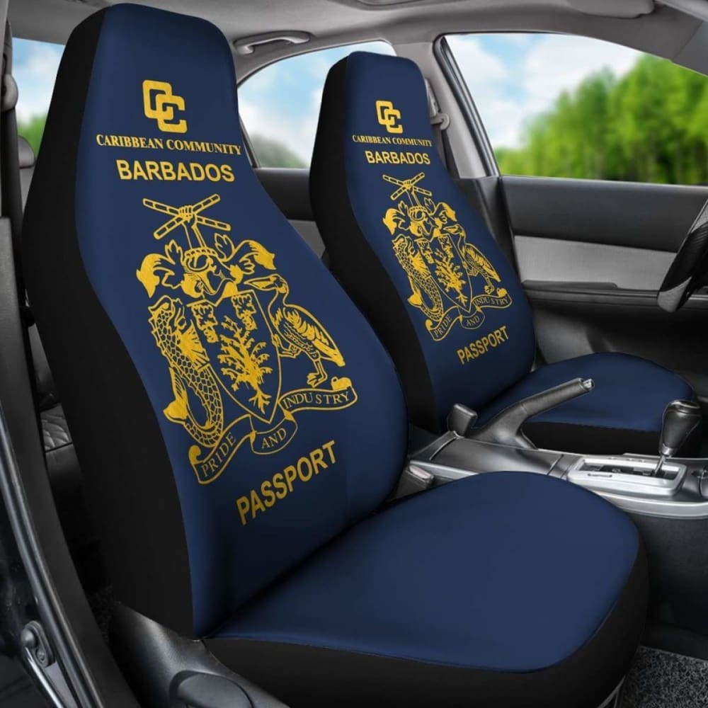 Premium Barbados Car Seat Covers - Universal Fit for Cars, Trucks & SUVs | Durable & Stylish Protection | Perfect for Travel, Commuting & Road Trips