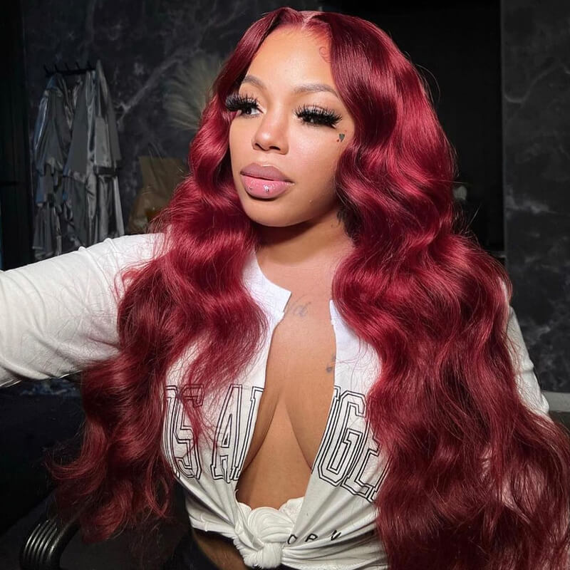 Eullair 28 Inch Body Wave Human Hair Wig with 13x4 Lace Frontal - Natural Wavy Colored Wig for Fall | Affordable & Cost-Effective Choice | Perfect for Daily Wear, Cosplay, and Special Occasions