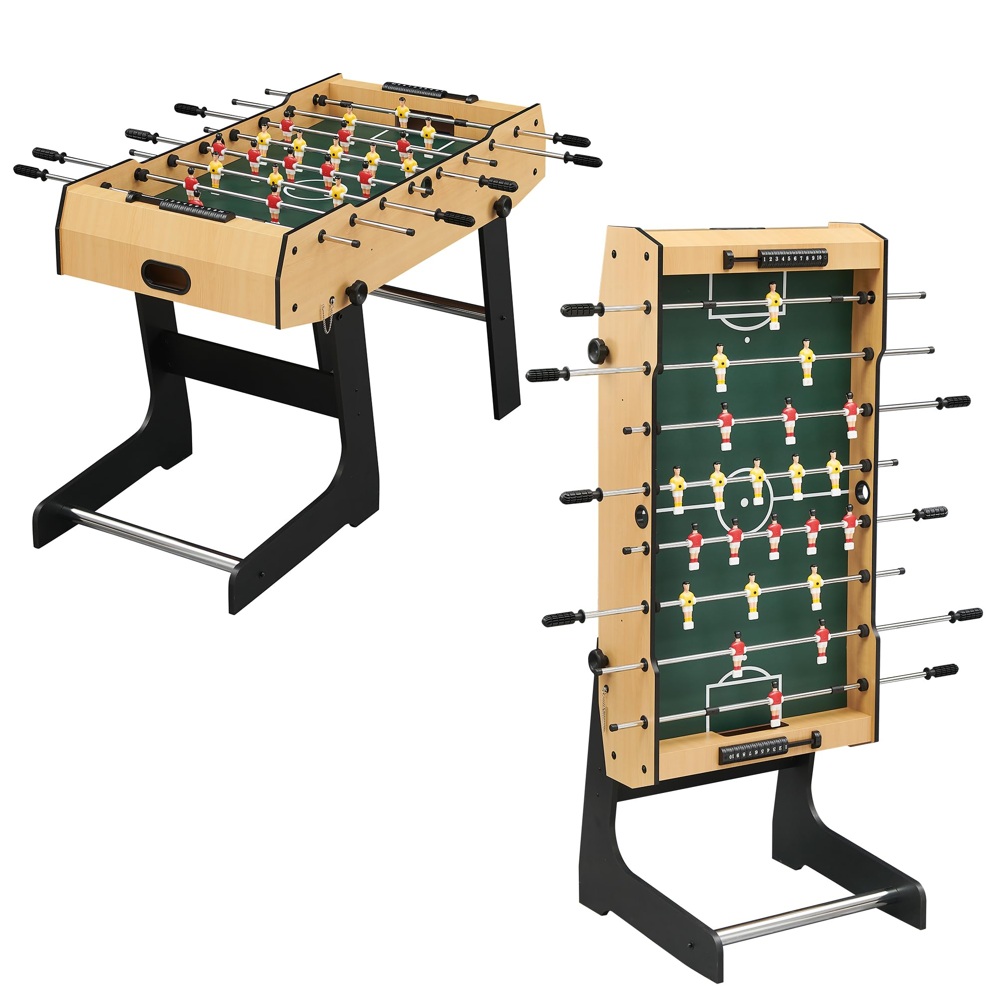 GAOMON 48 Inch Foldable Foosball Table - Professional Soccer Table Game for Kids & Adults - Indoor Arcade Sports for Home Game Room - Easy Assembly - Perfect for Family Fun & Party Entertainment