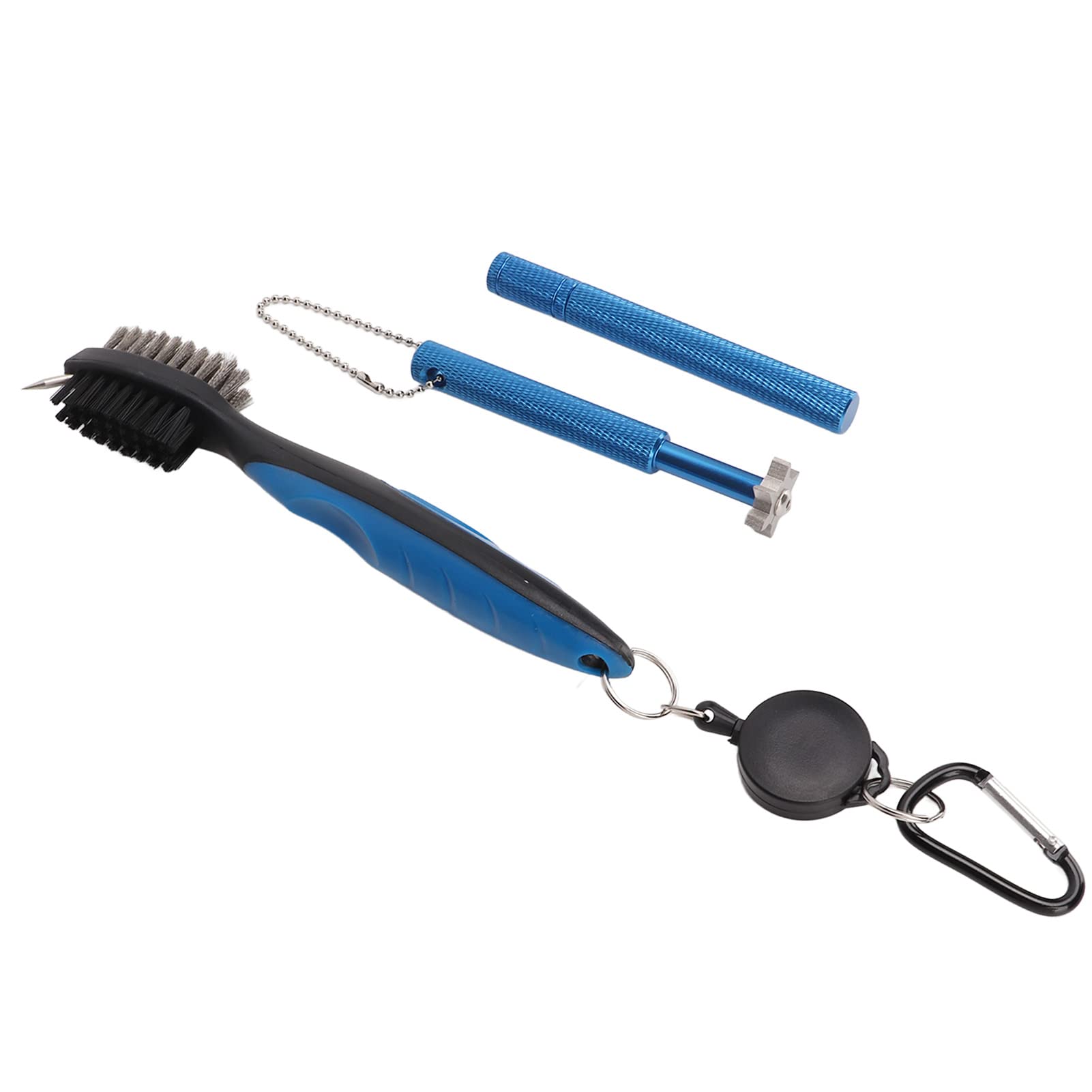 BNineteenteam Golf Club Cleaner Brush Kit - Retractable Golf Brush for Cleaning Club Grooves | Perfect for Golf Course, Driving Range & Home Practice
