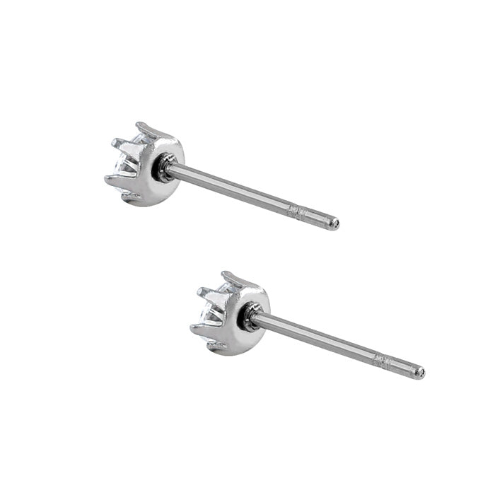 3mm CZ Stud Earrings for Women - Hypoallergenic Stainless Steel Earrings - Perfect for Everyday Wear, Gifts & Special Occasions