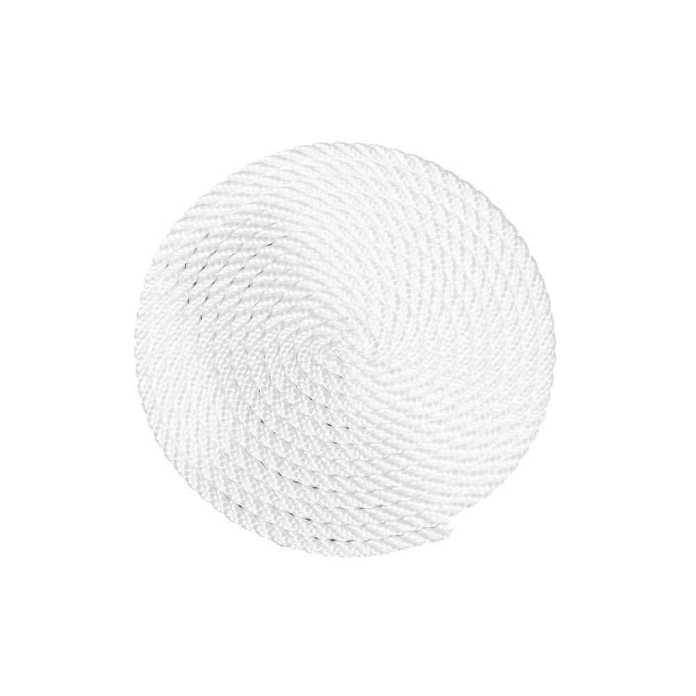 Premium Twisted Polyester Rope - White - 1/4 Inch x 600 Feet - Low Stretch & High Strength - Moisture, Oil & Abrasion Resistant - Ideal for Rigging, Winching, Truck Tie-Downs, Marine Use & DIY Crafts - Heavy-Duty Outdoor & Industrial Applications