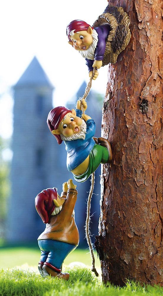 BOTARO Climbing Gnomes Tree Décor - Whimsical Garden Ornaments for Outdoor & Indoor Decor | Perfect for Christmas, Fairy Gardens, and Backyard Landscaping