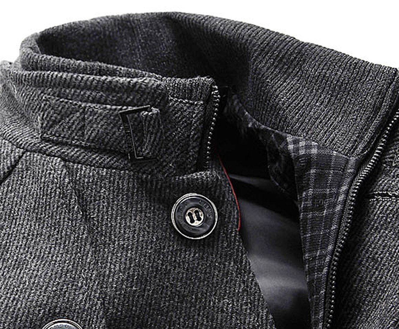 Stylish Men's Winter Wool Blend Single Breasted Military Peacoat Jacket - Warm & Fashionable Outerwear for Casual, Office & Outdoor Activities