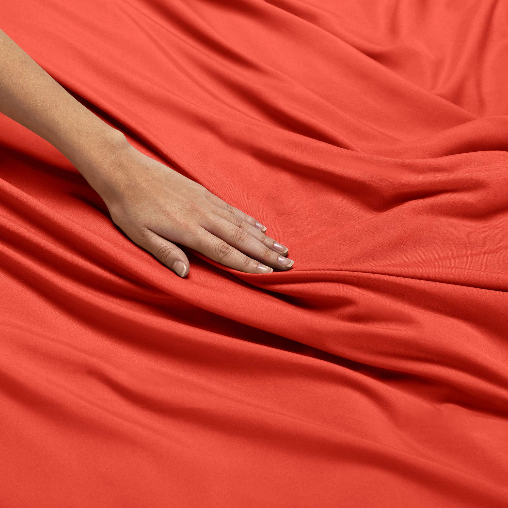 Premium King Size Bedding Set - Soft Microfiber Comforter Set with Duvet Cover & 2 Pillow Shams | Orange Luxury Bedding for Master Bedroom | Perfect for Home Decor & Guest Room Upgrade