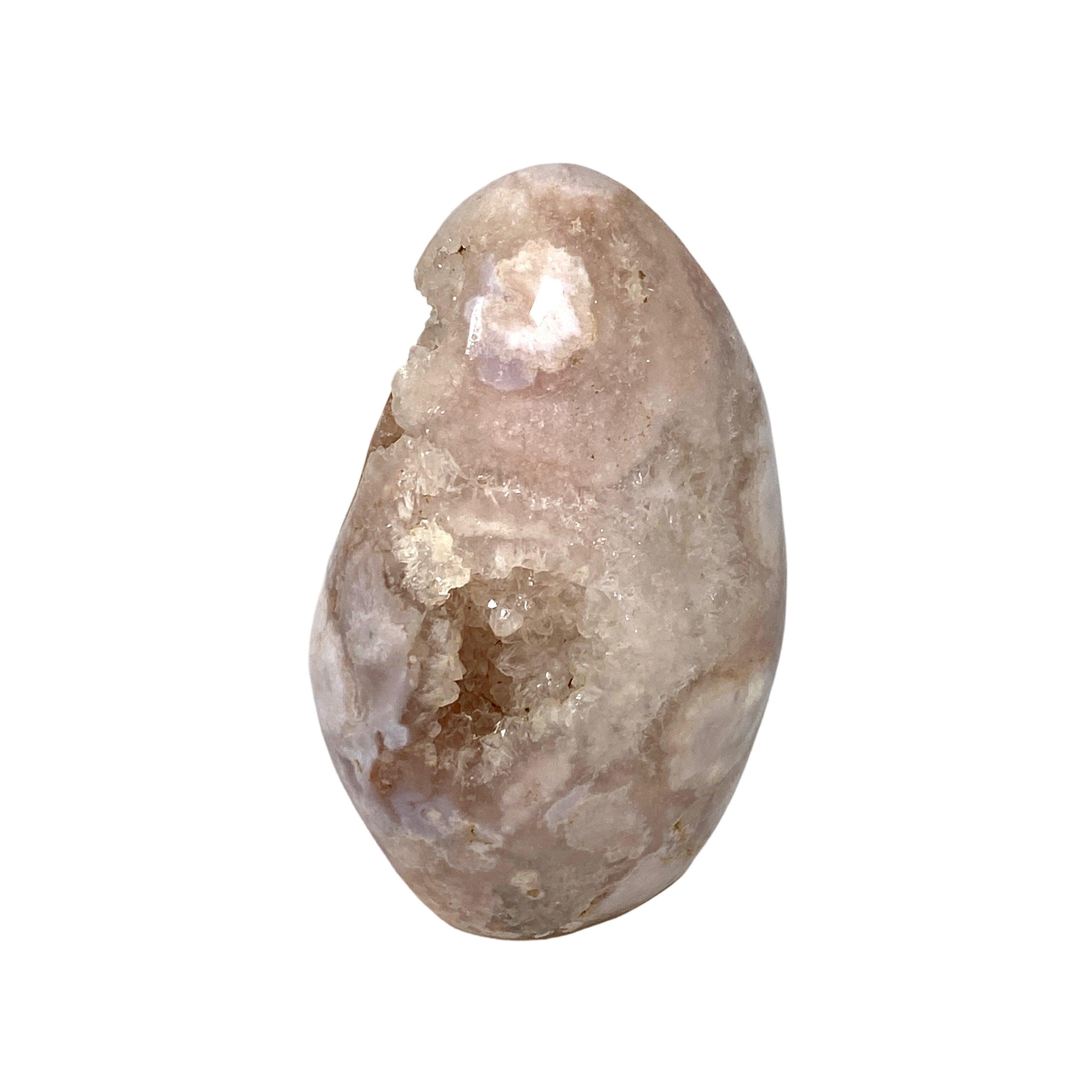 Natural Pink Amethyst Flower Agate Freeform Stone - Healing Crystal for Meditation, Yoga & Home Decor - PAFF 18