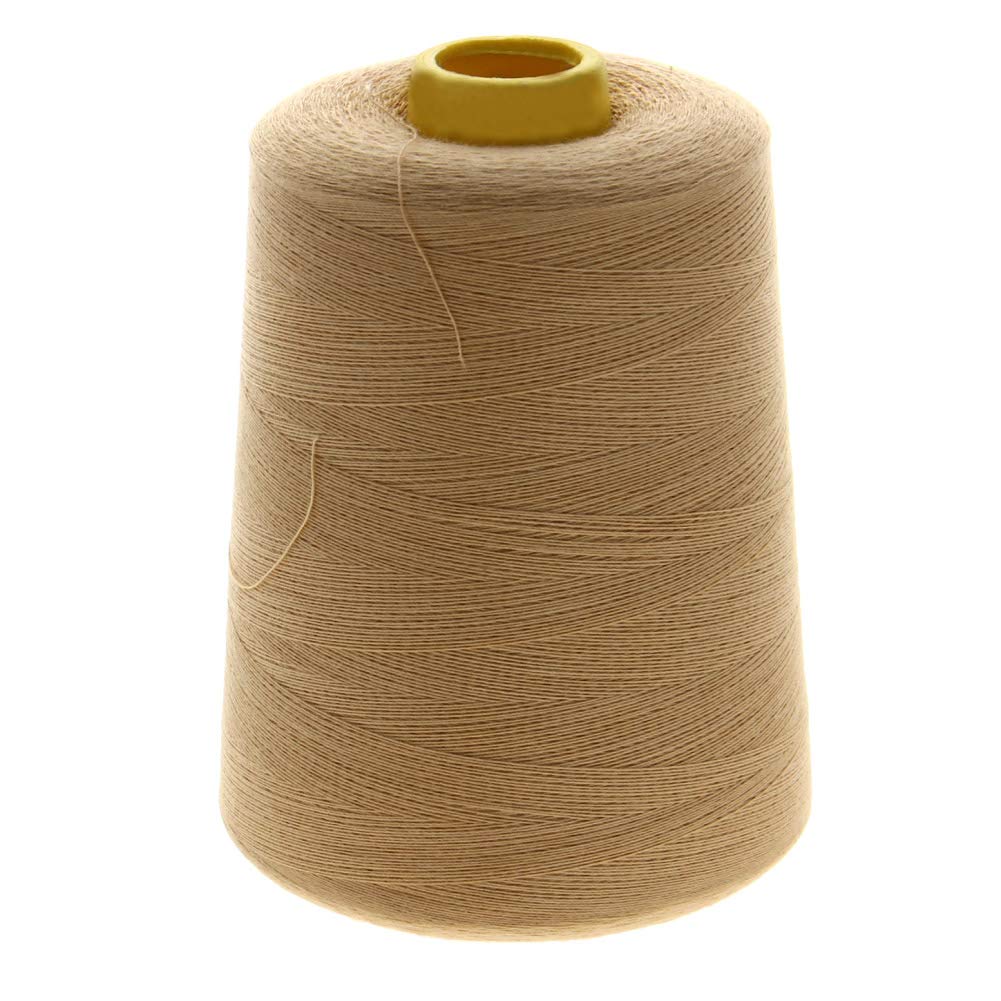 Bettomshin 1Pcs High-Quality Polyester Serger Machine Thread - 8000 Yards Per Spool for Embroidery & Sewing | Compatible with Manual & Machine Sewing (402 Dia, Ginger 455) | Perfect for Quilting, Clothing Repair & Craft Projects