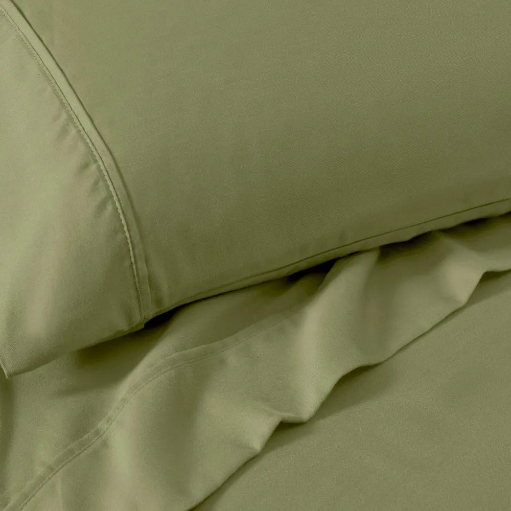 Premium 1200 Thread Count Cotton Blend 2-Piece Solid Pillowcase Set - Ultra Soft & Breathable Bedding for Side Sleepers & Hot Sleepers - Perfect for Master Bedroom, Guest Room & Luxury Hotels