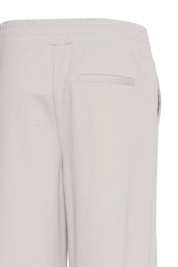 Kathy Women's Wide Leg Trousers - High Waisted Linen Pants for Summer (Silver Grey) | Comfortable Office Wear & Casual Outfit for Travel