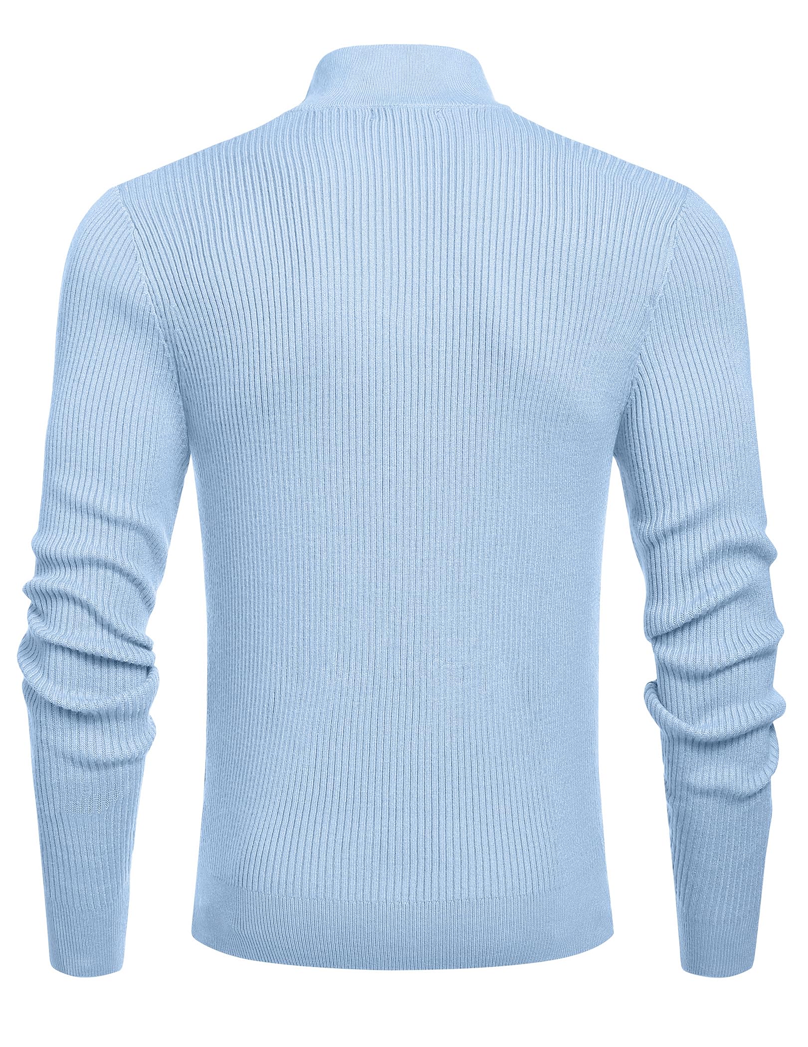 COOFANDY Men's Slim Fit Quarter Zip Sweater - Lightweight Knitted Mock Neck Pullover for Casual & Business Wear | Perfect for Office, Outdoors & Travel