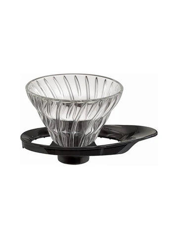 Hario V60 01 Glass Coffee Dripper - Black | Pour Over Coffee Maker for Home Brewing, Perfect for Single Serve & Specialty Coffee Lovers