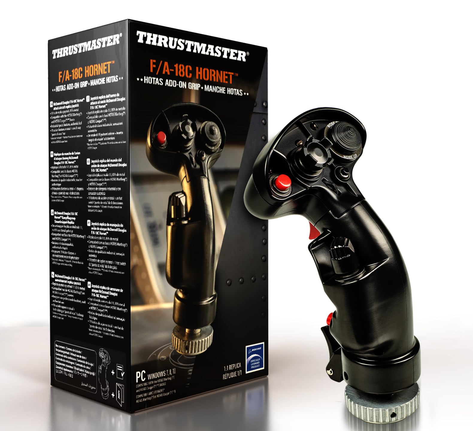 Thrustmaster F/A-18C Hornet Hotas Add-On Grip - Realistic PC Flight Stick Controller for Flight Simulators | Perfect for DCS, X-Plane & Microsoft Flight Simulator Gaming