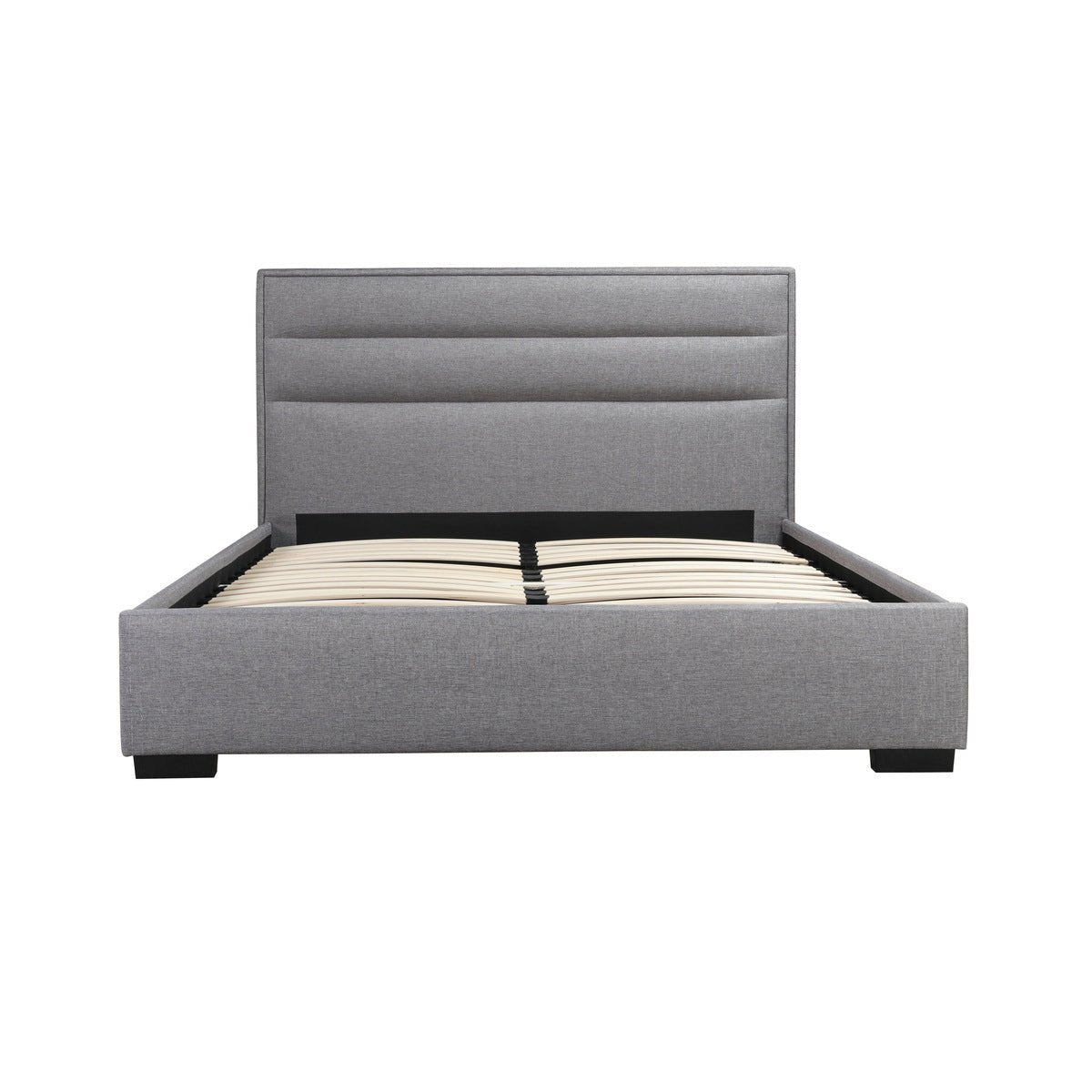 Fabiola Full Upholstered Platform Bed - Queen Size Modern Bed Frame with Soft Fabric Headboard for Bedroom, Guest Room & Apartment