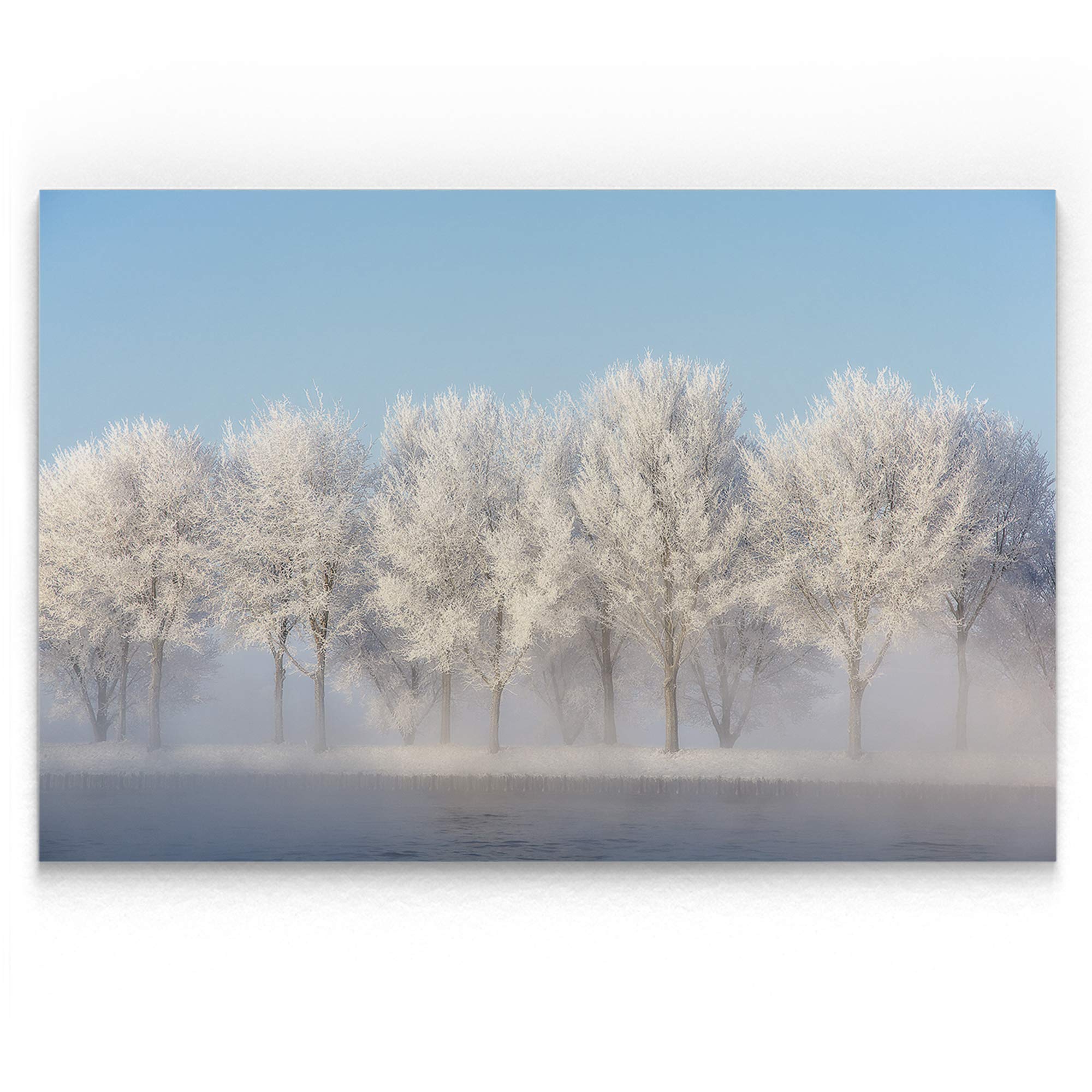 Frozen Lane Wall Art Print - 32x48 Inches Modern Landscape Poster for Home, Office & Bedroom Decor - Perfect for Living Room, Study or Gift