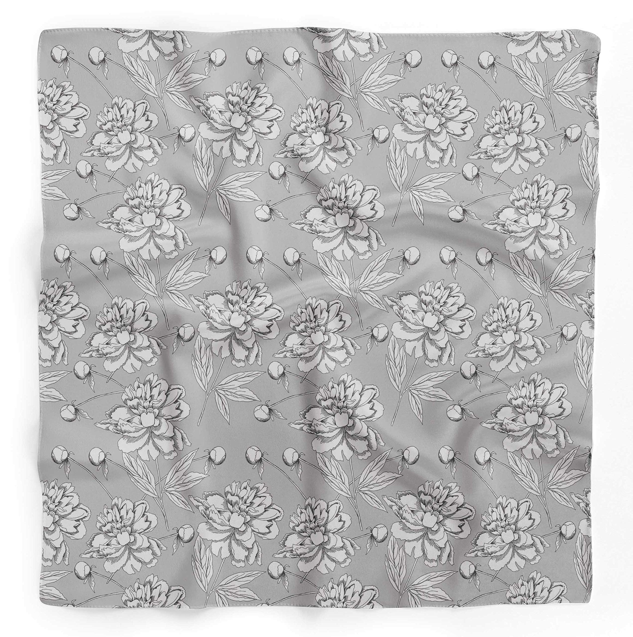Bimba Printed Pure Silk Scarf for Women - Elegant Hair Wrap, Neck Scarf & Head Bandana Accessory - Perfect for Everyday Wear, Parties & Special Occasions