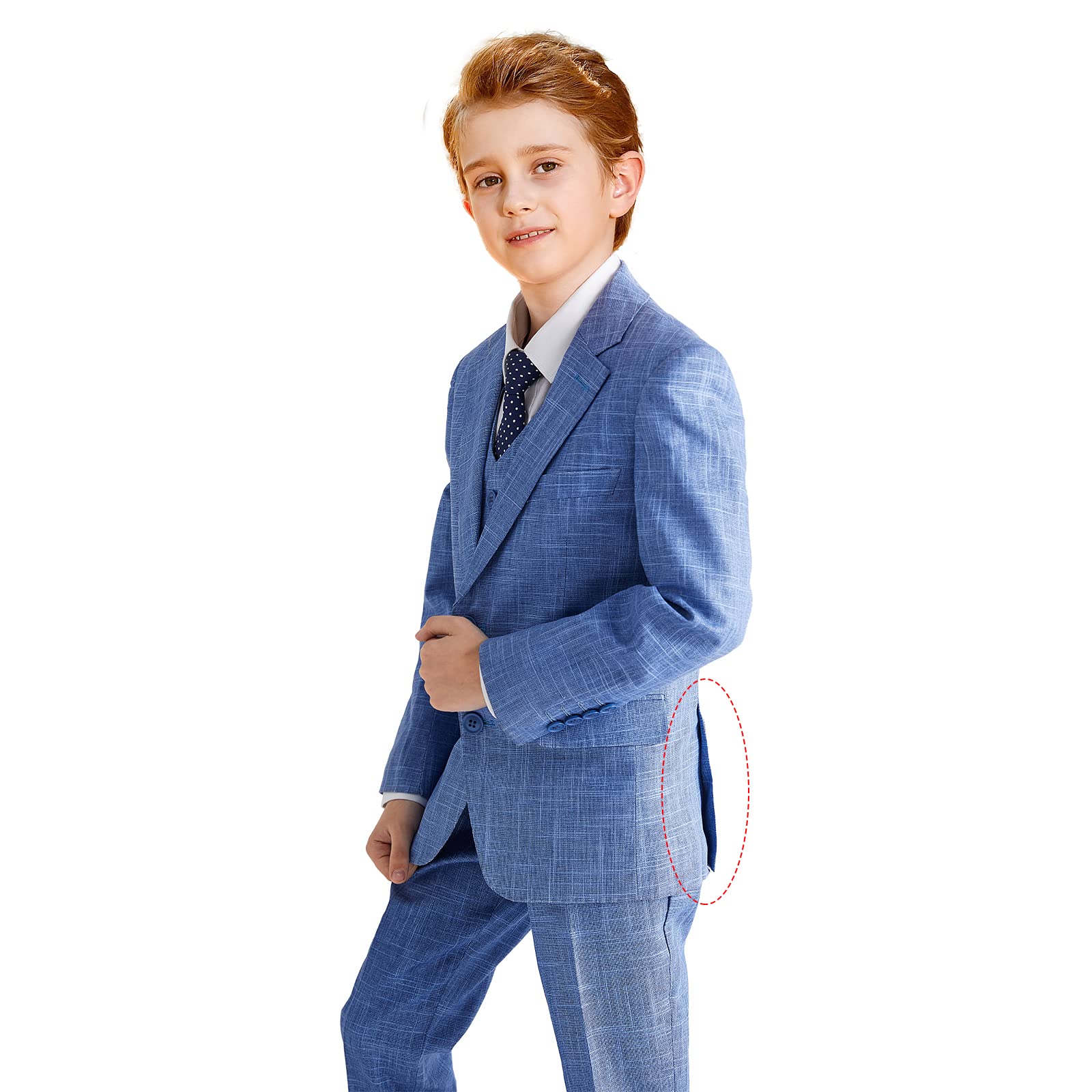 ELPA Boys Linen Suits for Summer - Breathable & Comfortable Kids Formal Wear - Perfect for Weddings, Parties & Special Occasions