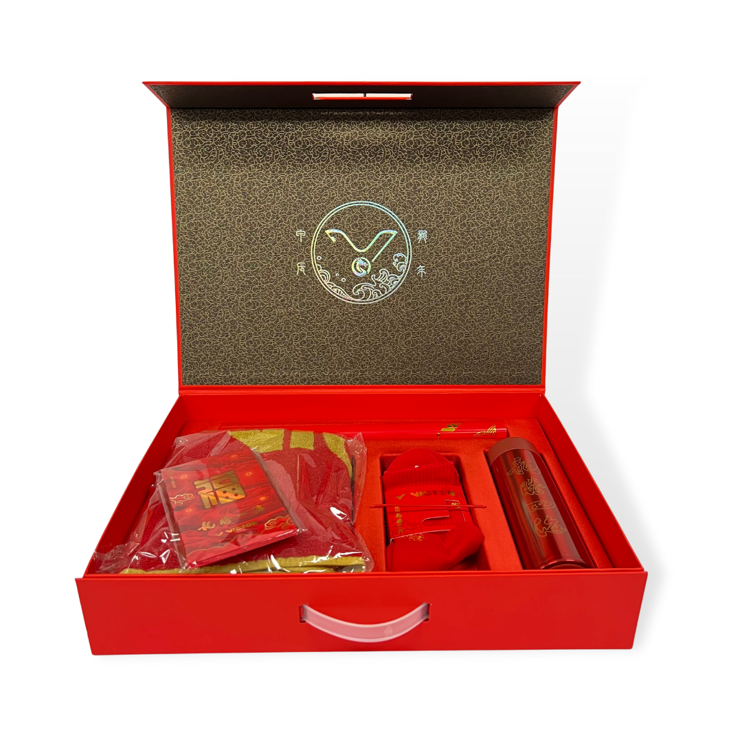 Victor Dragon Chinese New Year Gift Box Set - Festive Red Envelopes, Decorations & Lucky Charms for Lunar New Year Celebrations, Home & Office Decor