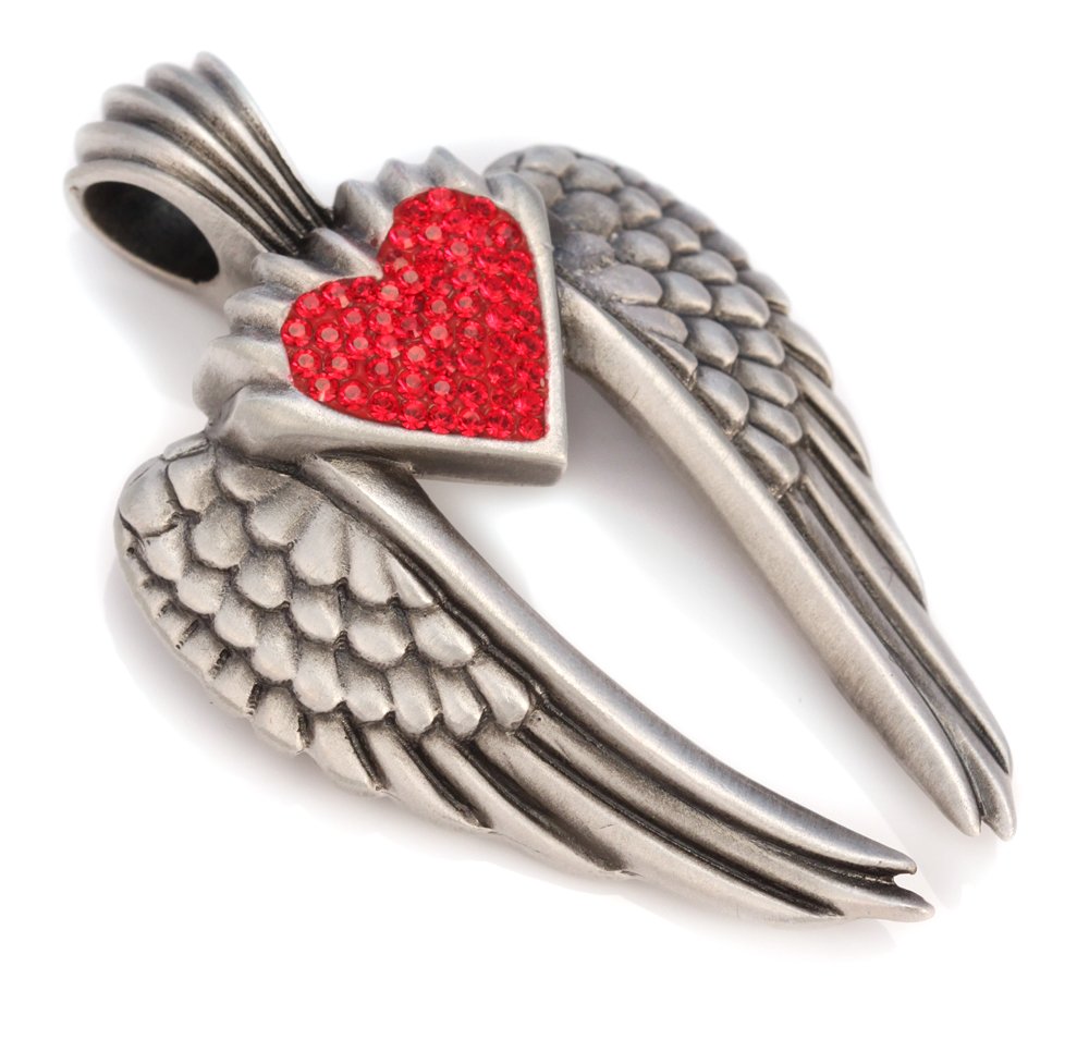 Uriel Angel Wings Pendant with Crystals - Elegant Jewelry for Gifts & Special Occasions