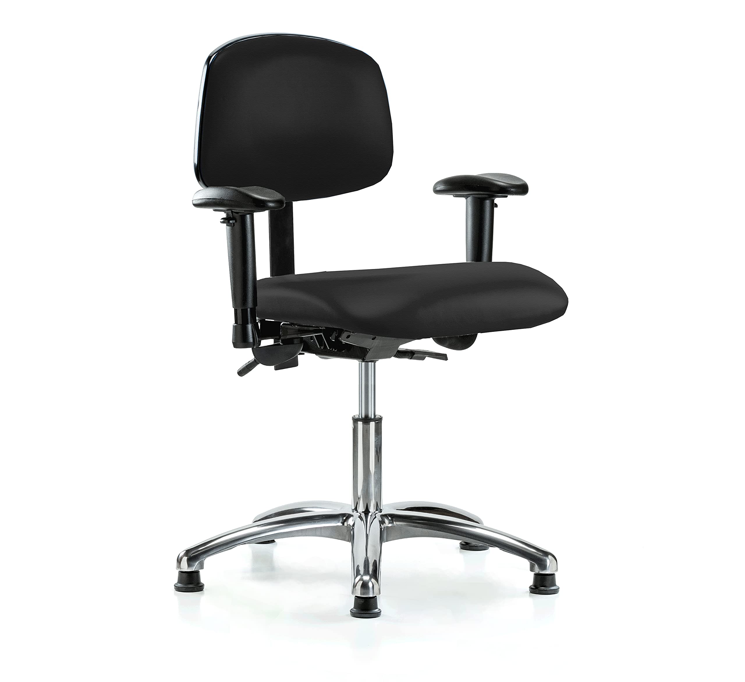 Ergonomic Swivel Office Chair with Adjustable Height - Black Fabric Multi-Task Chair for Home & Office Workspace - Perfect for Desk Work, Gaming, and Study Sessions