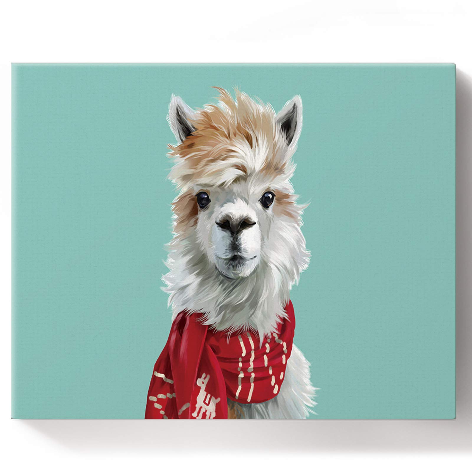 YEHO DIY Paint by Numbers Kit for Adults & Kids - 3D Alpaca with Red Scarf, 20x24 Inch Canvas, Acrylic Oil Painting for Wall Decor, Gift & Home Art | Perfect for Beginners, Stress Relief & Family Bonding Activities