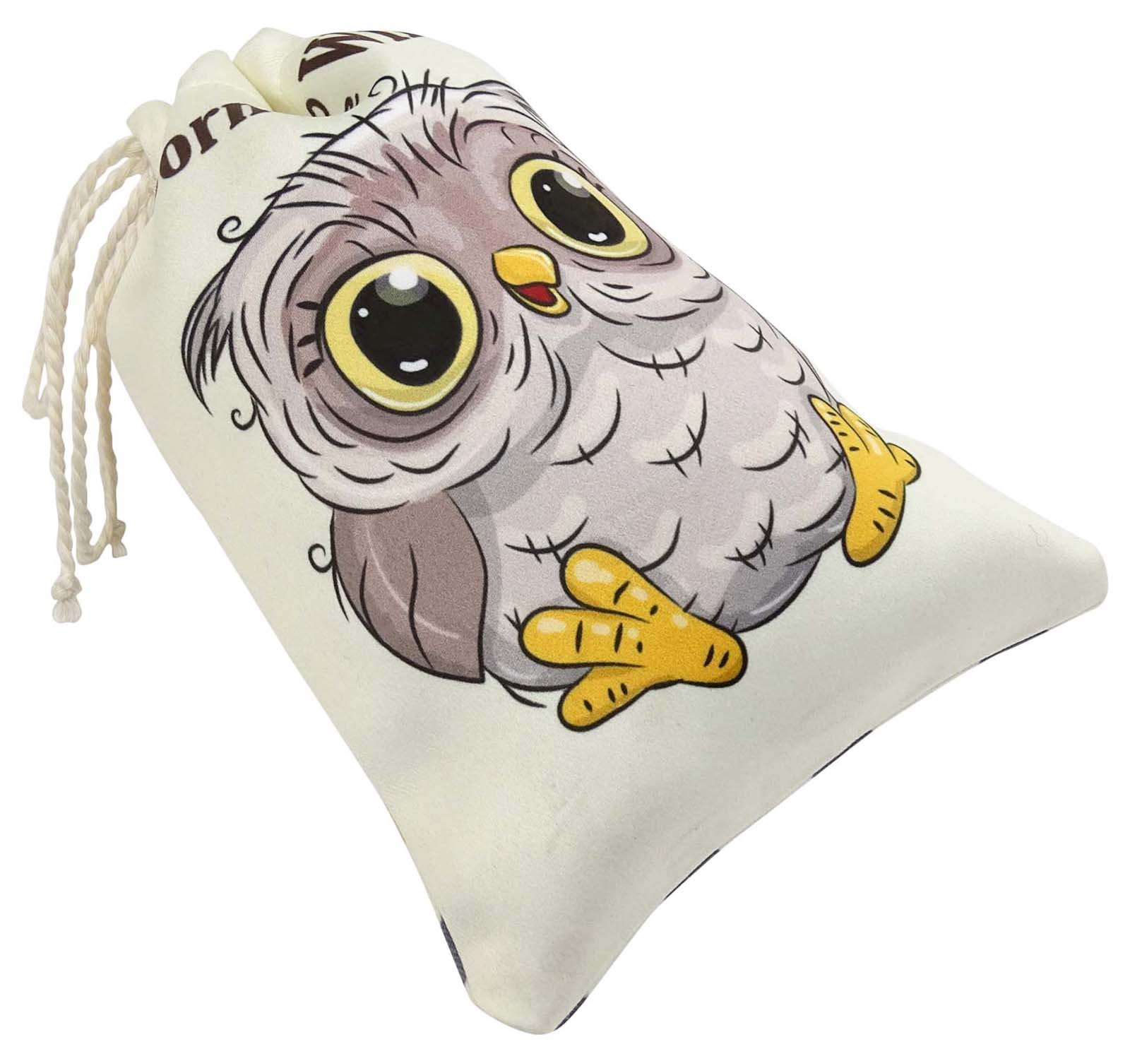 Owl Print Drawstring Favor Bags - Pack of 10 for Birthday Parties, Baby Showers & Thank You Gifts | Cute Wildlife-Themed Party Supplies