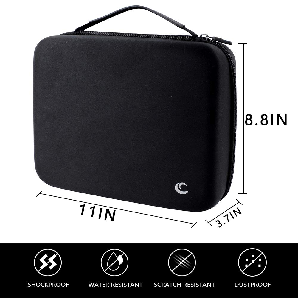 COMECASE Hard Battery Organizer Storage Box - Holds 80 AA AAA C D Batteries with BT-168D Tester - Portable Carrying Case for Home, Office & Travel Use