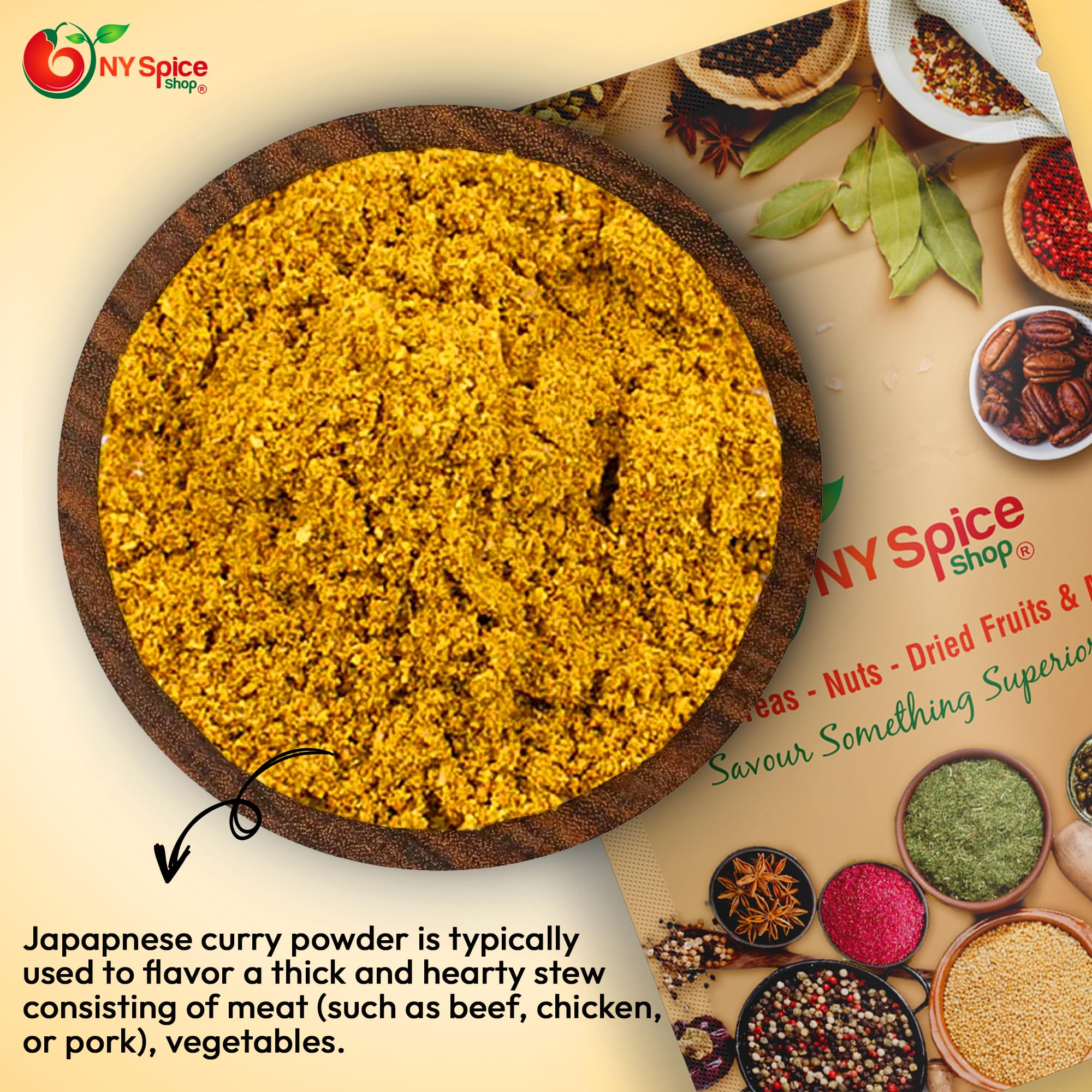 NY SPICE SHOP Japanese Curry Powder - Authentic Golden Curry Mild Seasoning Blend (8oz) | Premium Ground Curry Spice Mix for Home Cooking, Ramen & Japanese Dishes