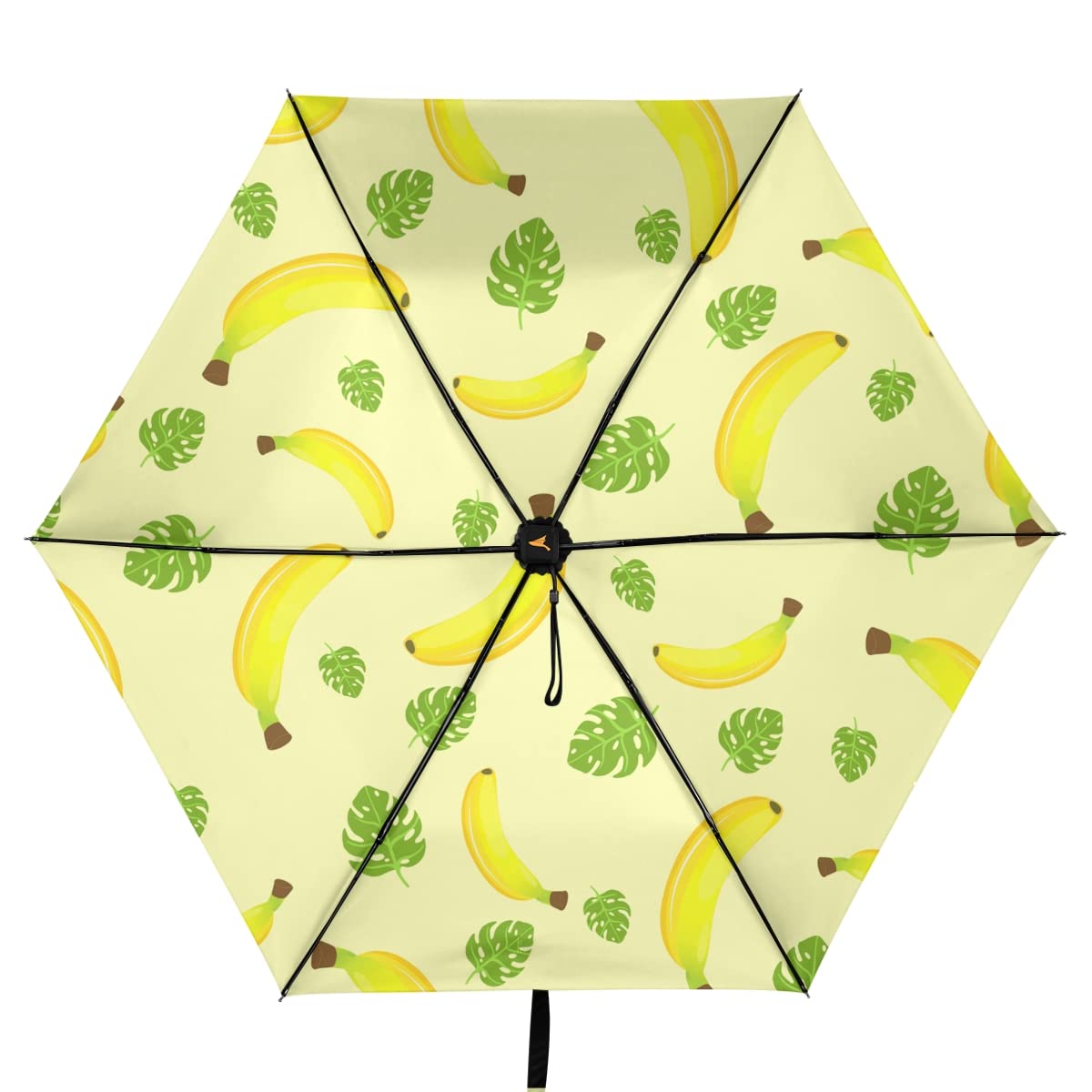 Yellow Windproof Travel Umbrella - Compact Folding Waterproof Parasol for Outdoor Activities, Commuting & Rainy Days
