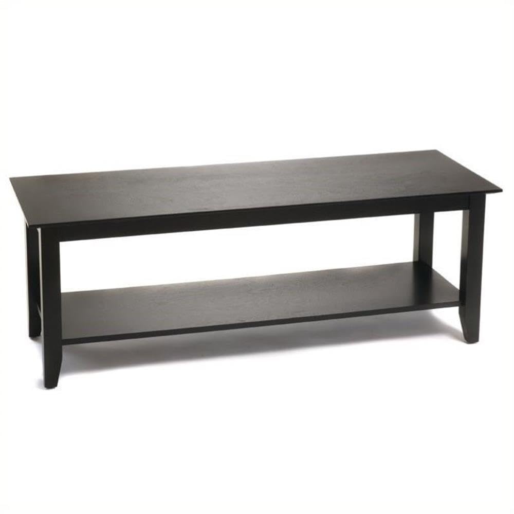 Pemberly Row Black Coffee Table - Modern Living Room Furniture for Small Spaces & Home Decor