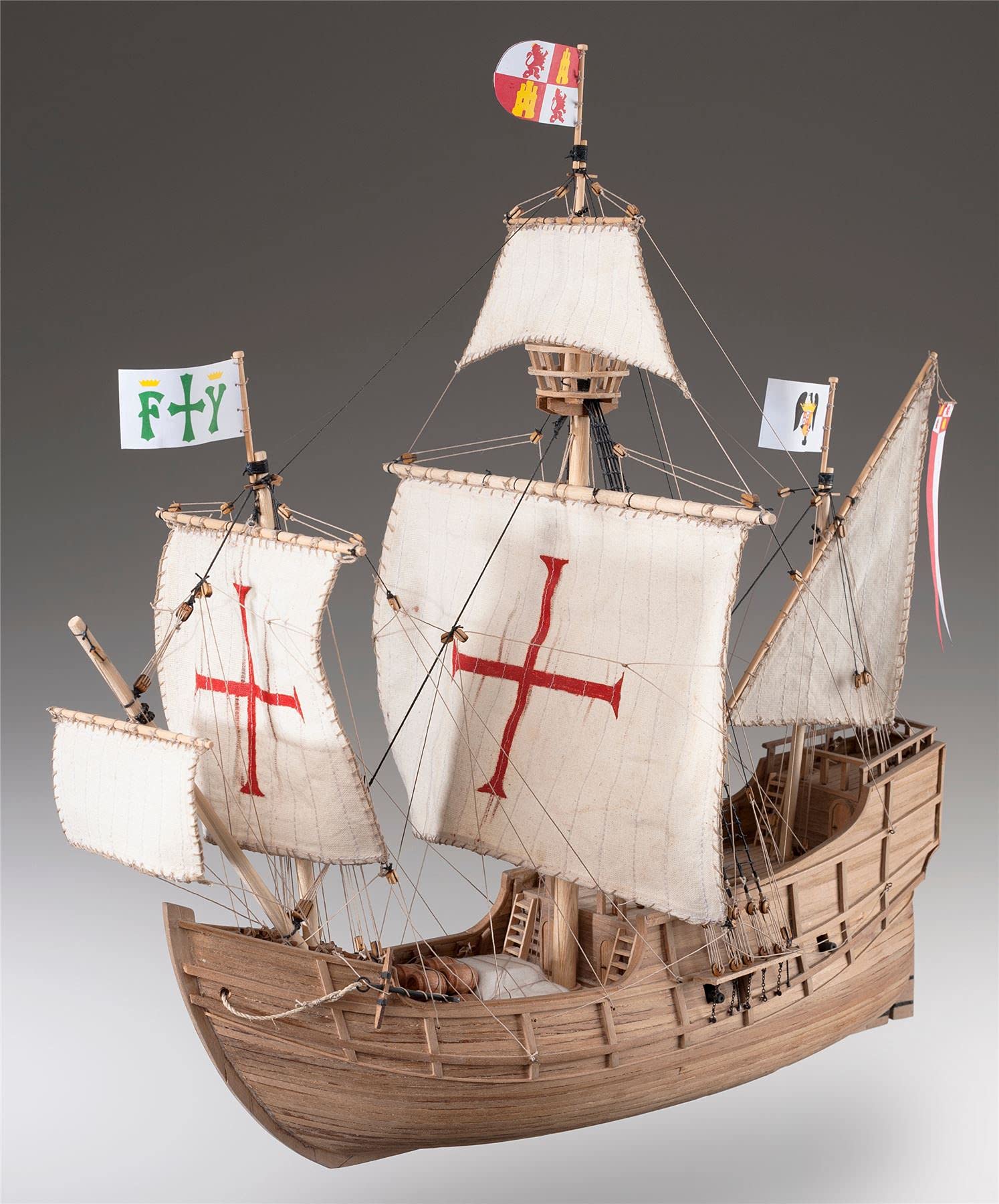 Dusek Santa Maria Wood Model Ship Kit D008 Scale 1:72 - Perfect for Collectors, History Enthusiasts & DIY Hobbyists | Great Gift for Christmas, Birthday & Home Decor