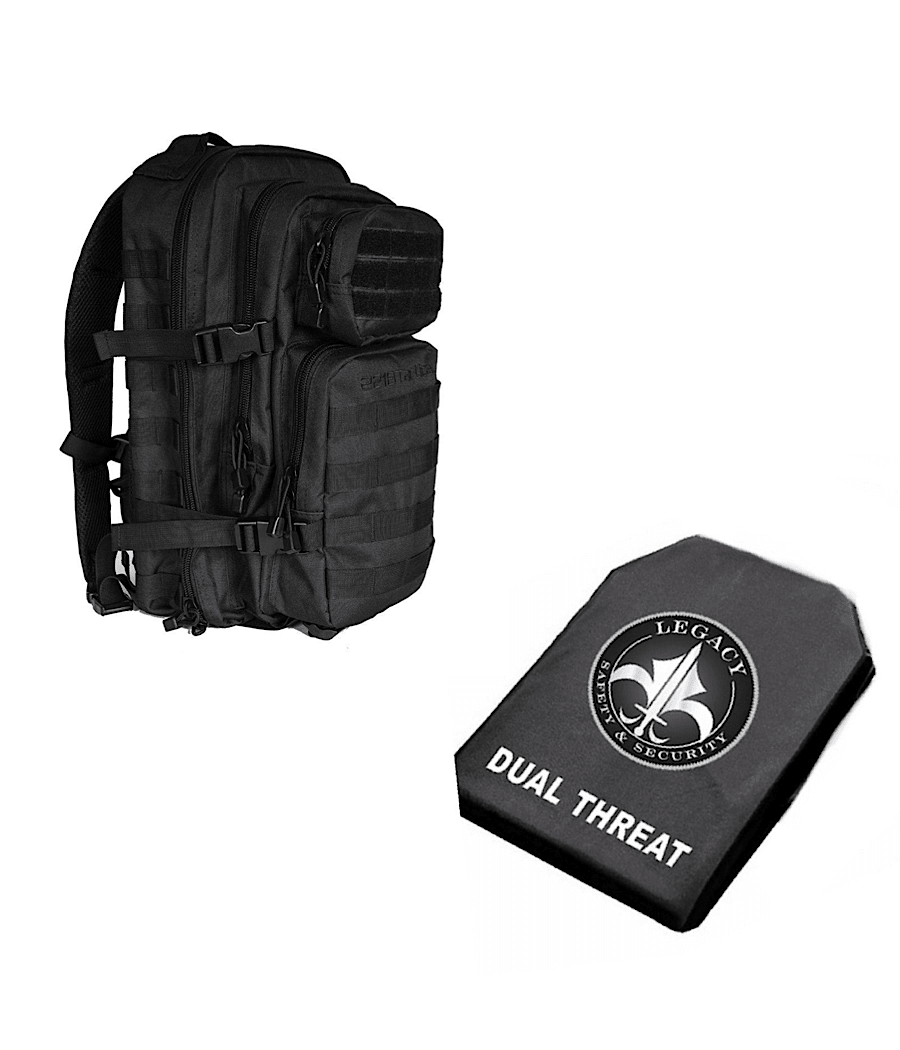Tactical Assault Backpack with Level IIIA Armor Panel - Bulletproof Military Backpack for Outdoor Survival, Emergency Preparedness & Urban EDC