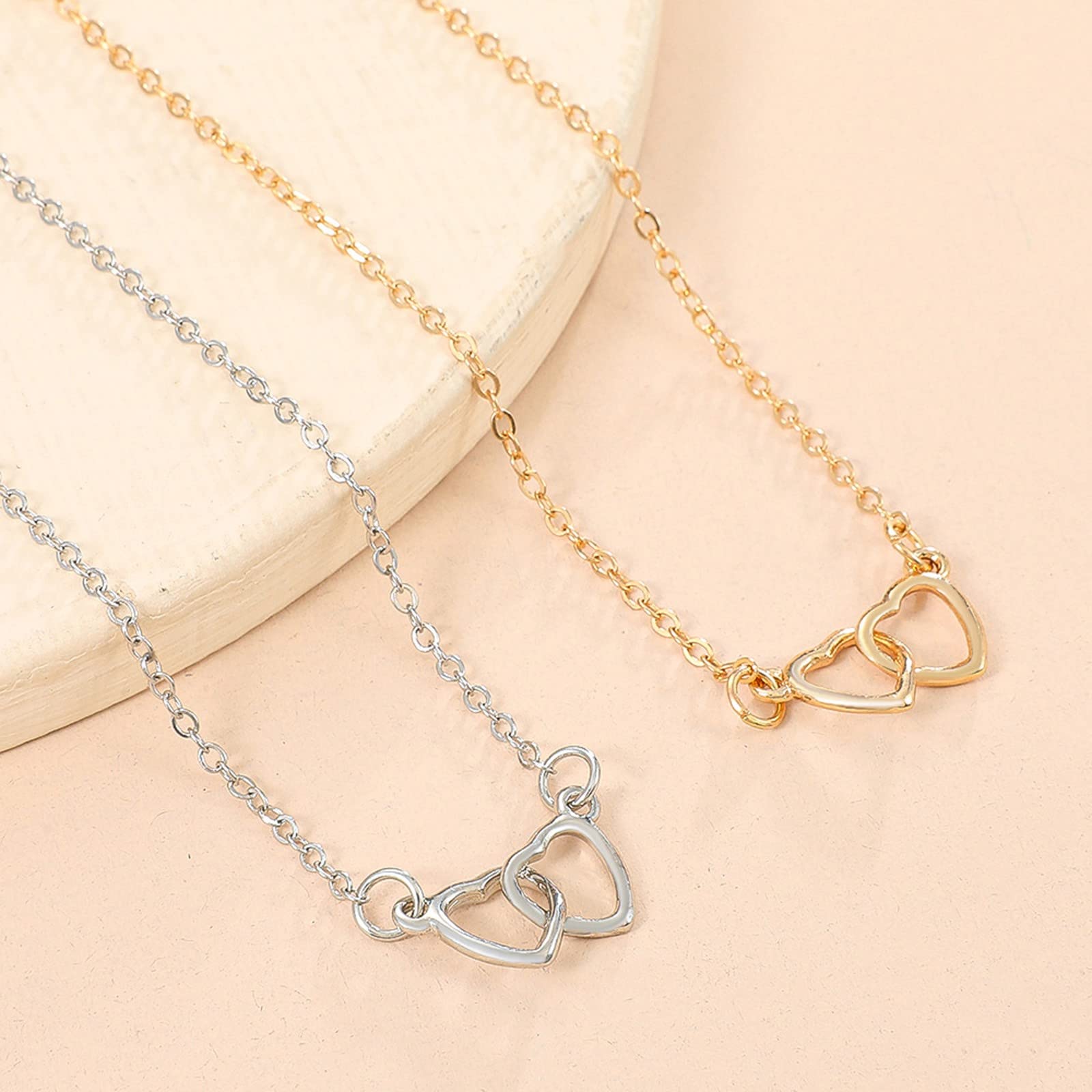 JMEDITIC Simple Love Heart Anklet for Women - Elegant Hollow Heart Design Gold Ankle Bracelet - Perfect for Beach, Summer, Boho Style & Everyday Wear (One Size)