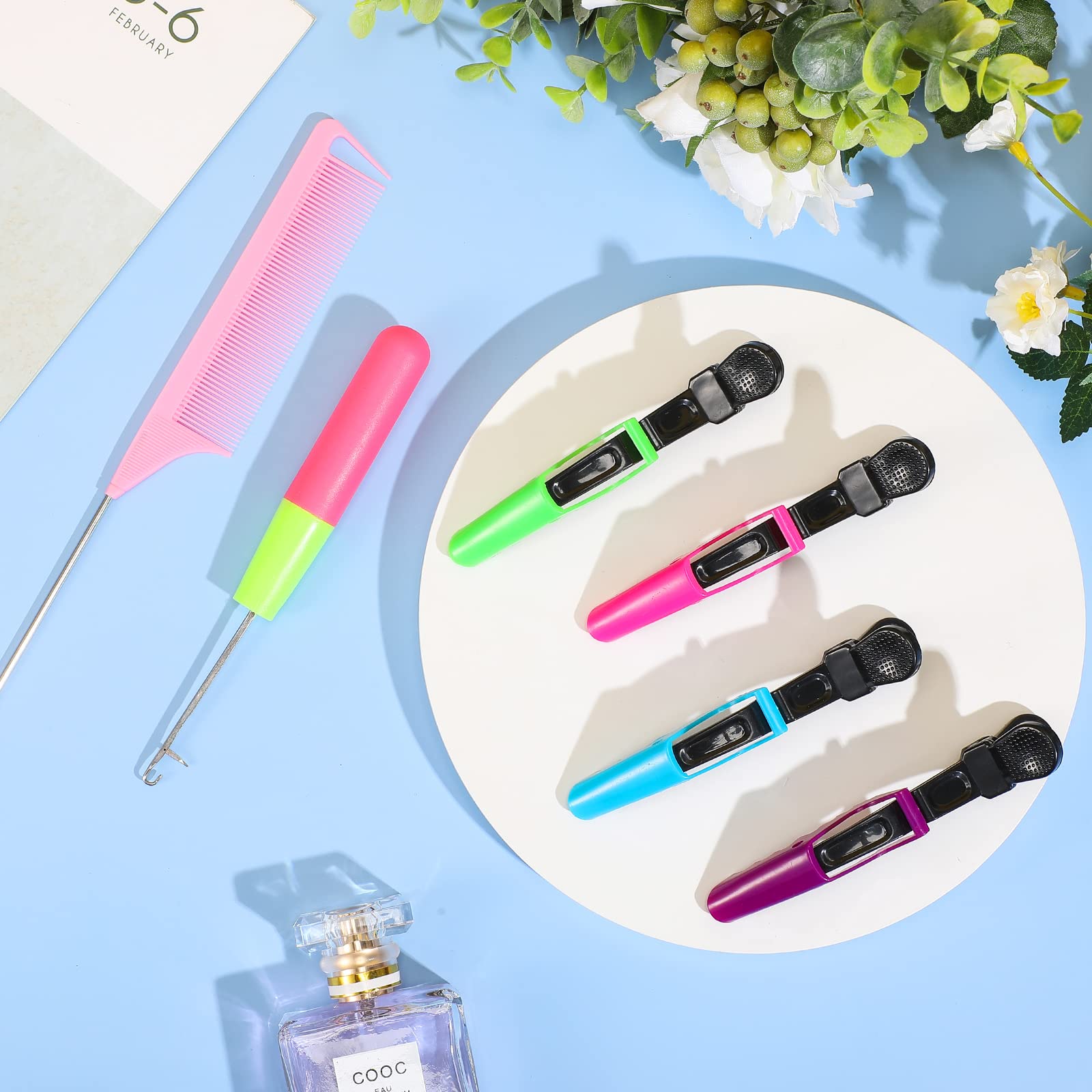 Crochet Hooks Set for Hair Braiding - 6 Needles, Comb & Clips | DIY Extensions & Styling
