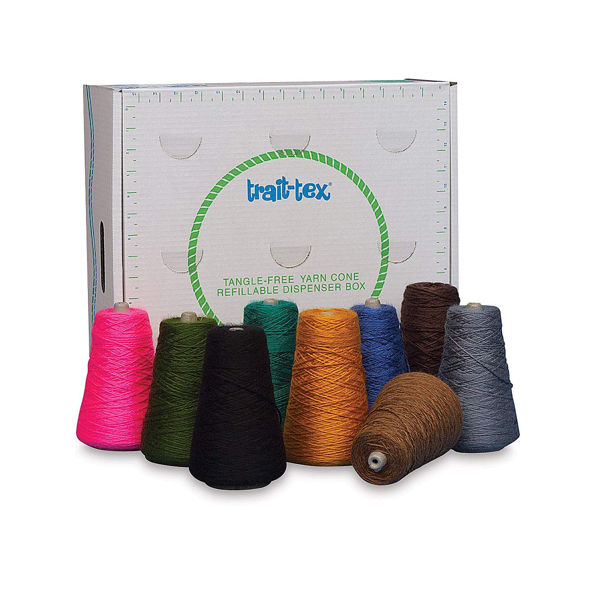 Premium Trait-Tex Standard Weight Yarn - 8 oz, 2-Ply, Set of 9 Assorted Colors for Knitting, Crocheting & DIY Crafts - Perfect for Sweaters, Scarves & Home Decor Projects