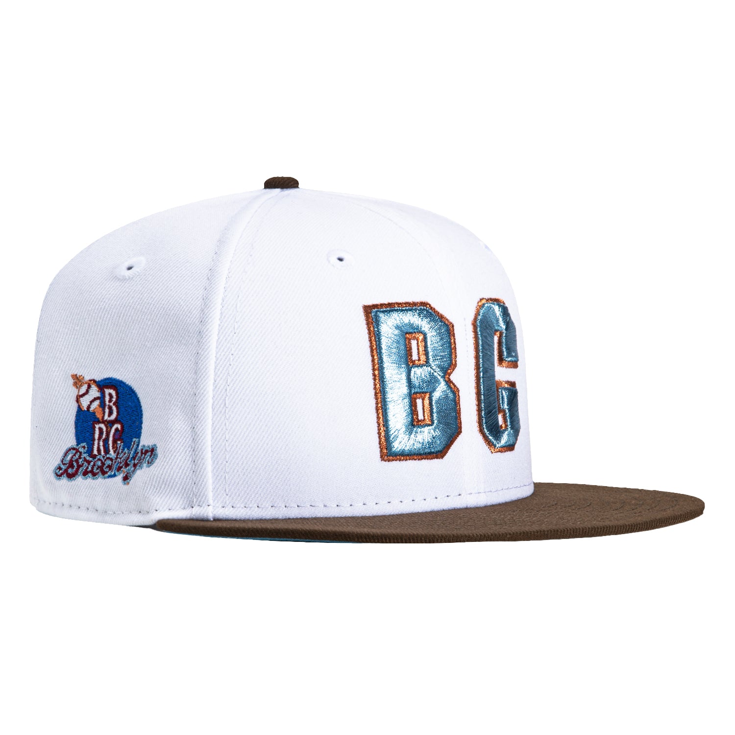 New Era 59Fifty Brooklyn Royal Giants Logo Patch Baseball Cap - Adjustable Snapback Hat for Men & Women in White & Brown | Perfect for Sports Fans, Streetwear Fashion & Casual Outfits