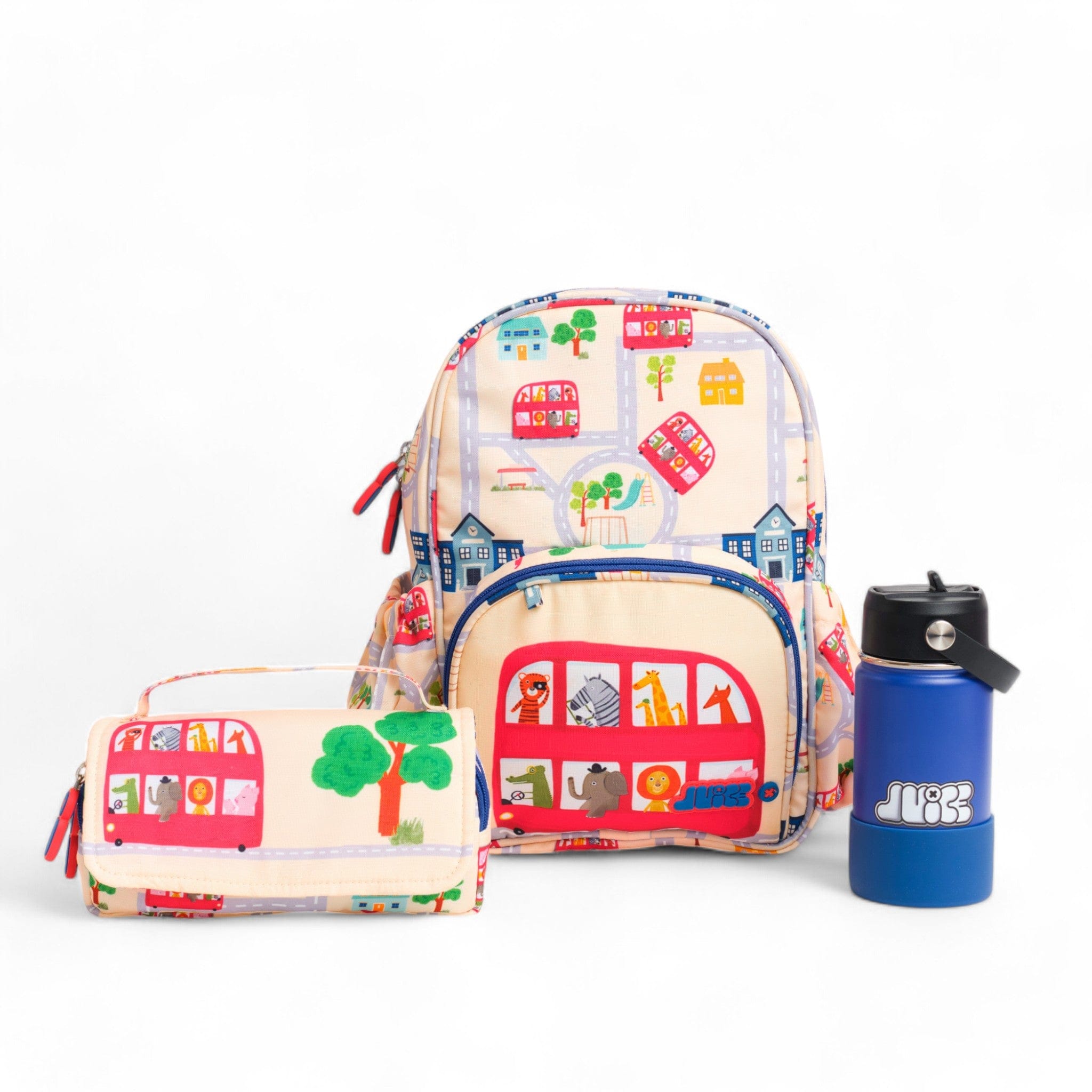 Wheel on the Bus Insulated Lunch Box for Kids - Fun School Lunch Bag with Cool Bus Design - Perfect for Preschool, Daycare & Picnics