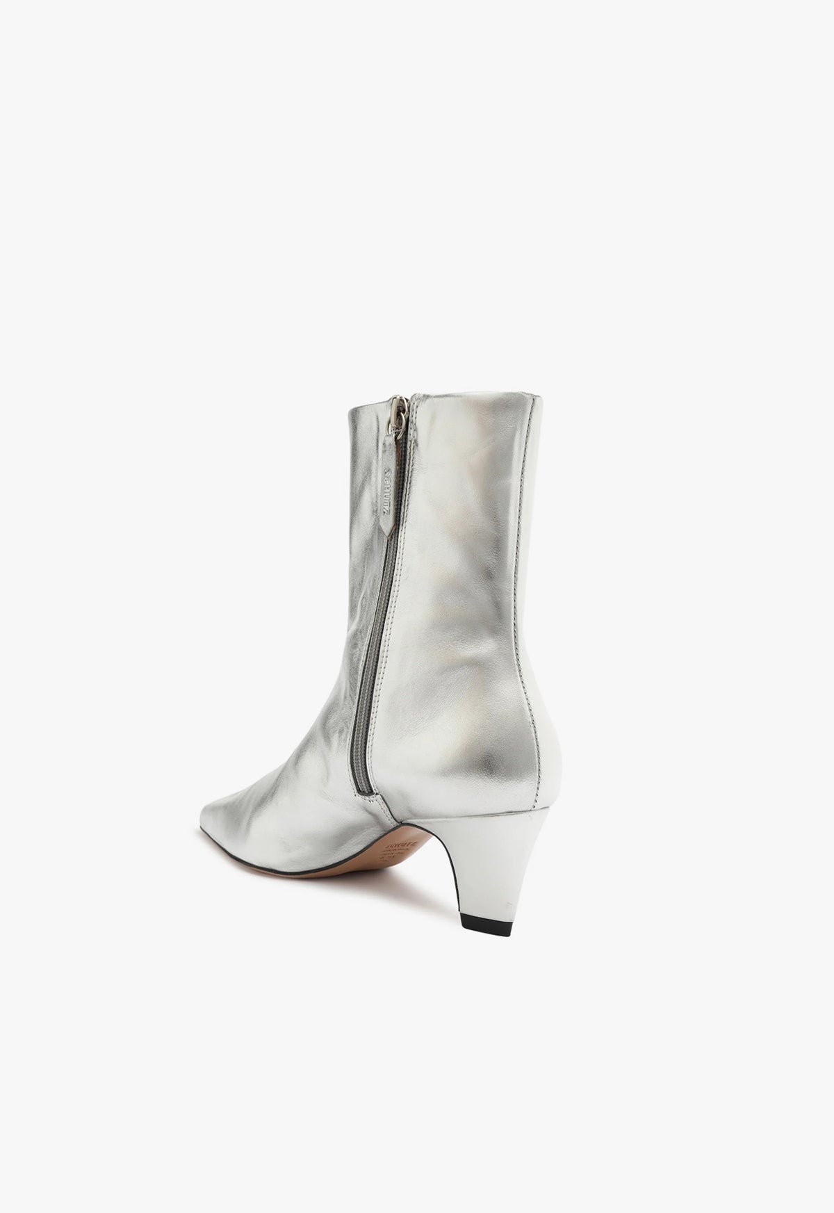 Dellia Women's Metallic Leather Ankle Boots - Stylish & Comfortable for Fall, Winter, and Party Wear