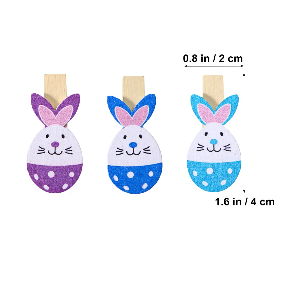 Bestoyard 10pcs Wooden Bunny Rabbit Photo Clips - Cute Memo Card Holders for Scrapbooking, Bulletin Boards & Easter Party Favors - Perfect for Home Office Decor, Baby Showers & Spring Crafts