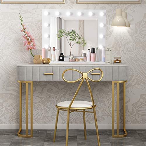 Hollywood Style Lighted Makeup Mirror with 12 Dimmable LED Bulbs - Vanity Mirror with Lights for Dressing Room & Bedroom - Tabletop or Wall Mounted Cosmetic Mirror with Slim Metal Frame - Perfect for Makeup Application, Skincare Routine and Home Decor