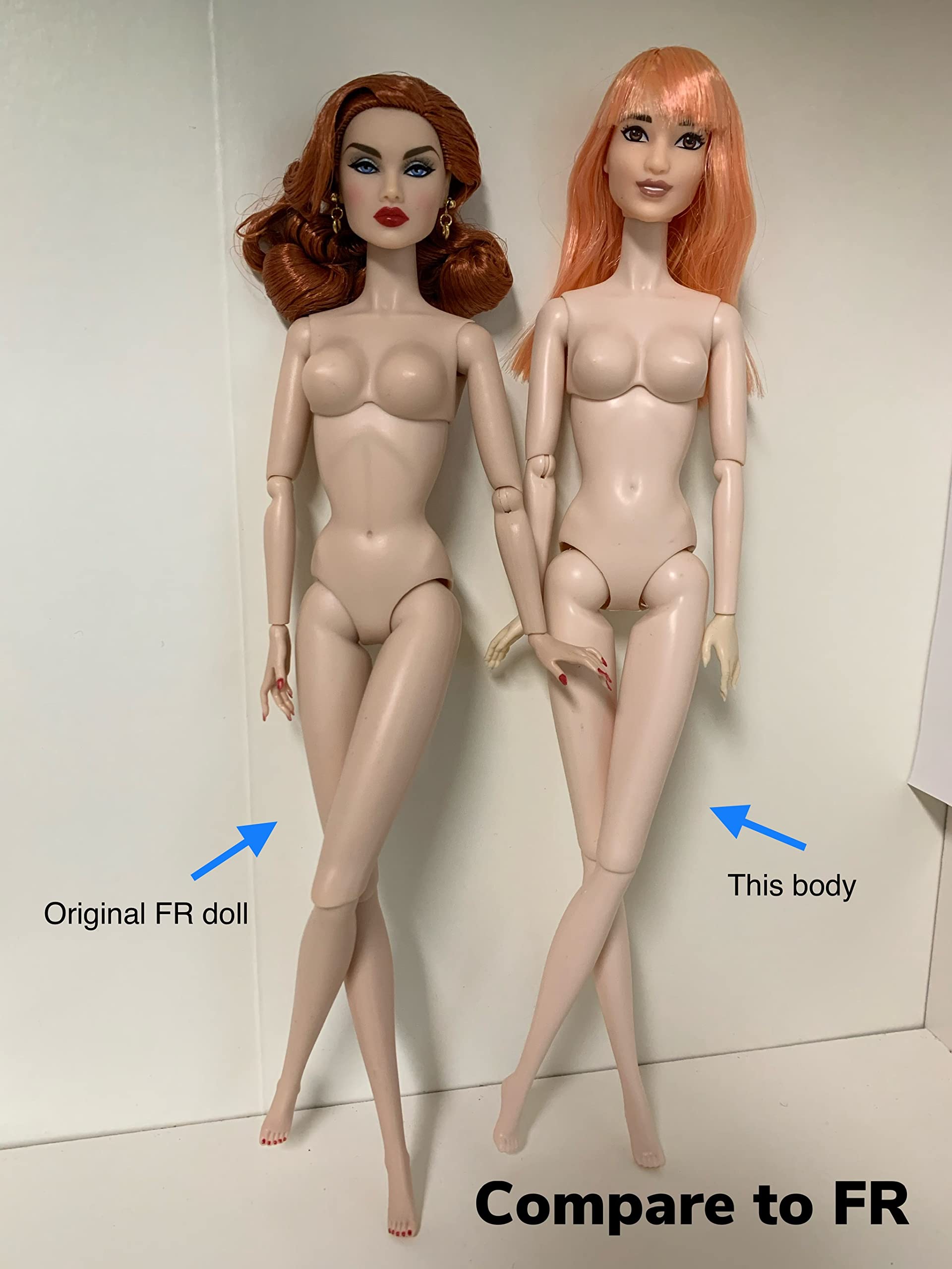 12 Inch DIY OOAK Fashion Doll Bodies - 4 Pack Multiracial Articulated Posable Replacement Dolls for Repair & Customization | Perfect for Collectors, Supermodel Dolls & Craft Projects | Includes 4 Skin Tone Variety Pack by Eledoll