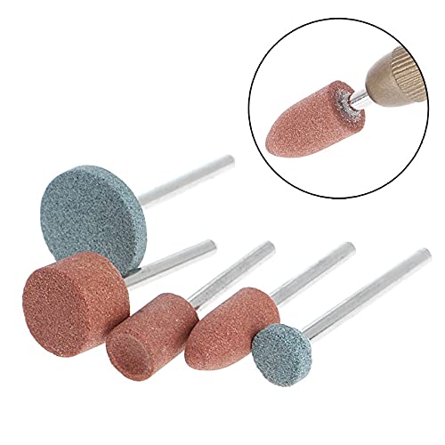 5Pcs 3mm Shank Wheel Head Grinding Polishing Kit for Electric Grinder Power Tool - Perfect for Metal, Wood & DIY Projects (G32C)