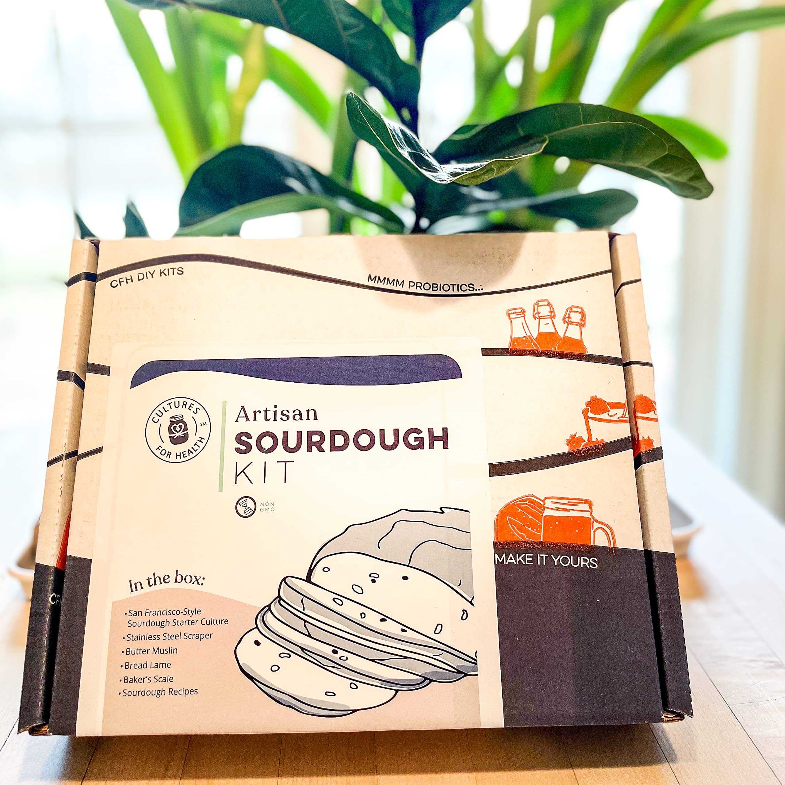 Artisan Bread Making Kit with San Francisco Sourdough Starter | 5-Piece DIY Baking Set Includes Baker's Scale, Bread Lame, Dough Scraper & Butter Muslin | Sourdough Bread Baking Supplies for Home Bakers | Perfect for Beginners & Bread Enthusiasts