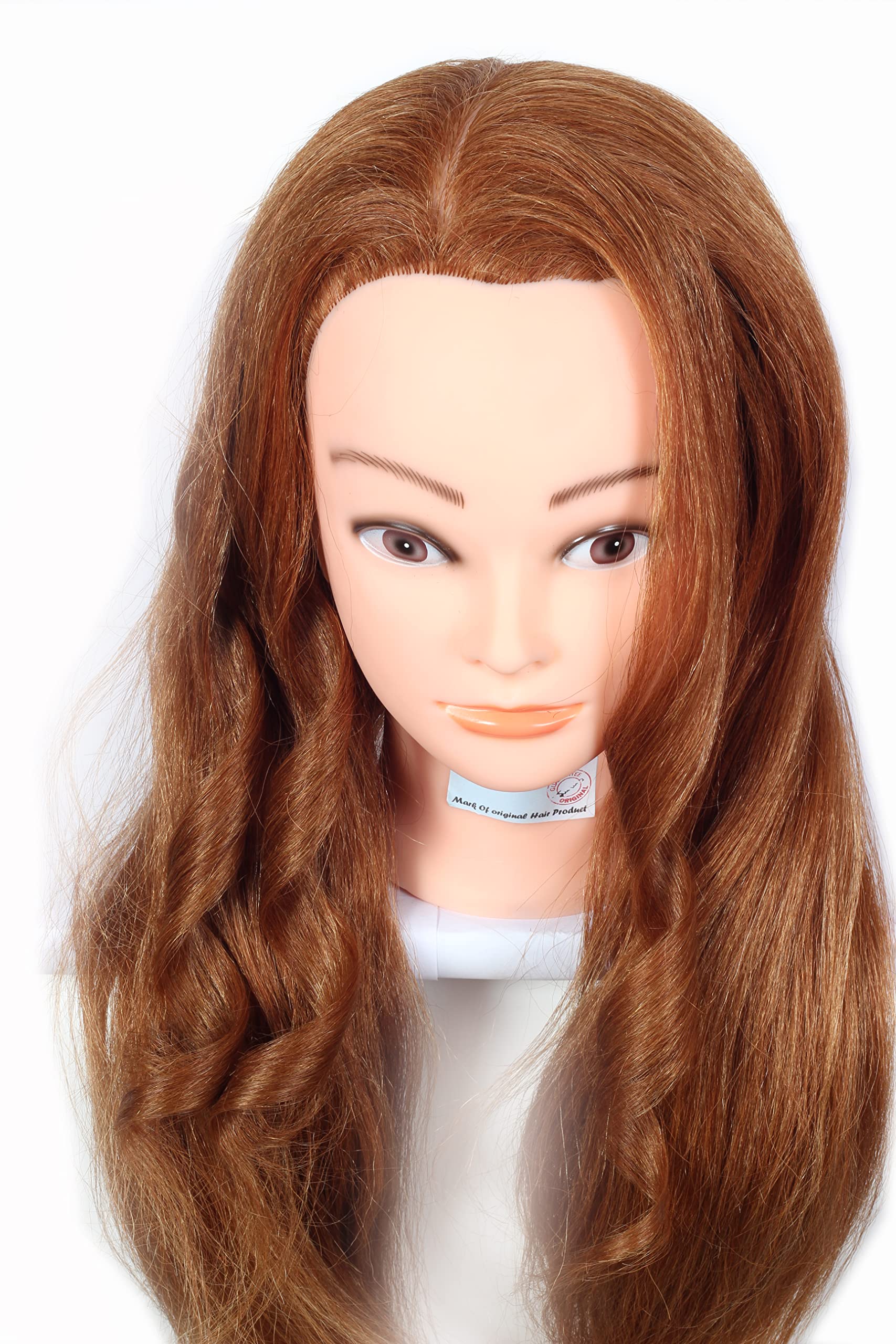 Ritzprime Hair Dummy - 90% Natural Animal & Human Hair Mix for Styling, Dyeing, Curling & Practice | Perfect for Salon Training, Cosmetology Students & Hair Stylists