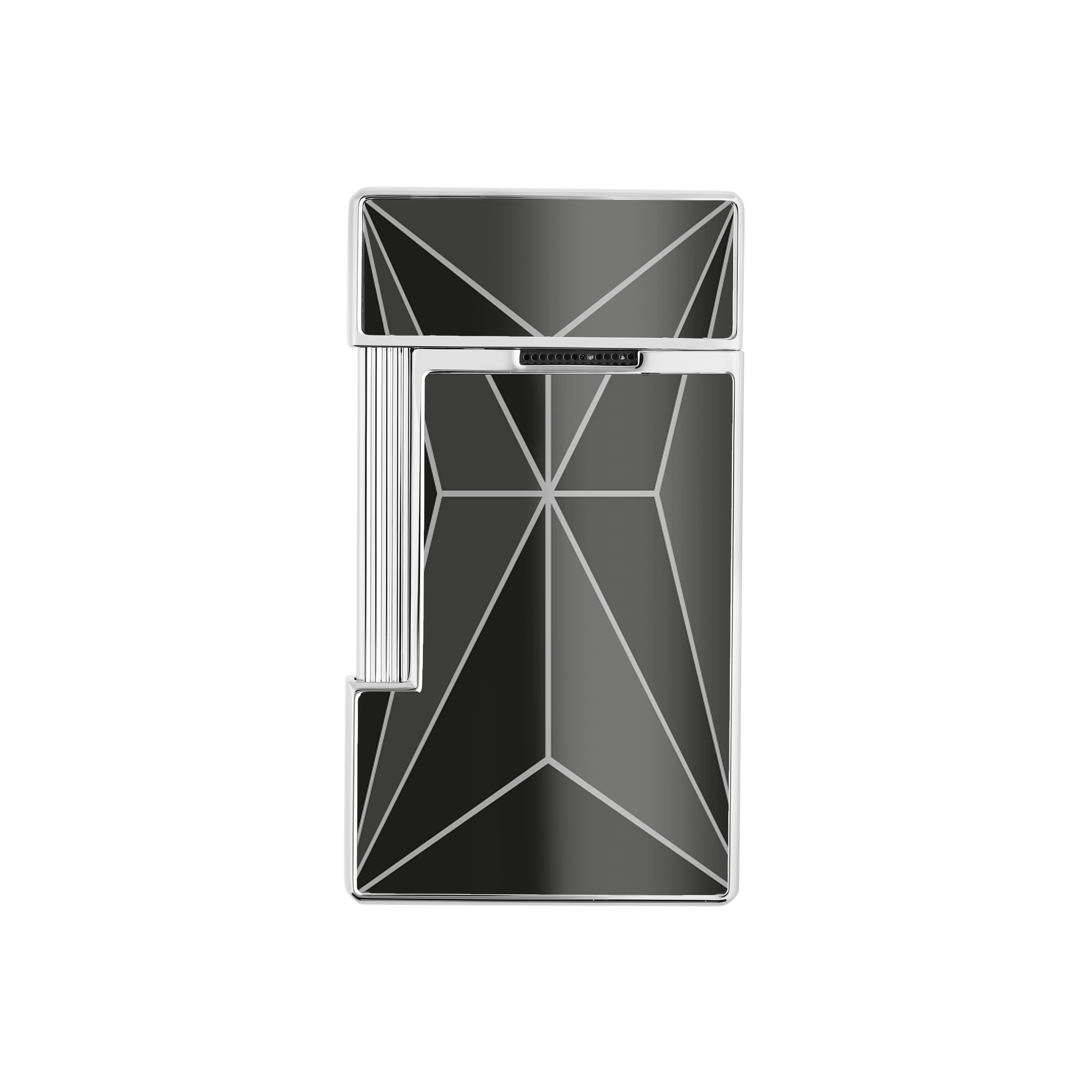 S.T. Dupont Fire X Black & Chrome Slim Lighter - Premium Butane Cigar & Cigarette Accessory for Home, Office & Outdoor Use