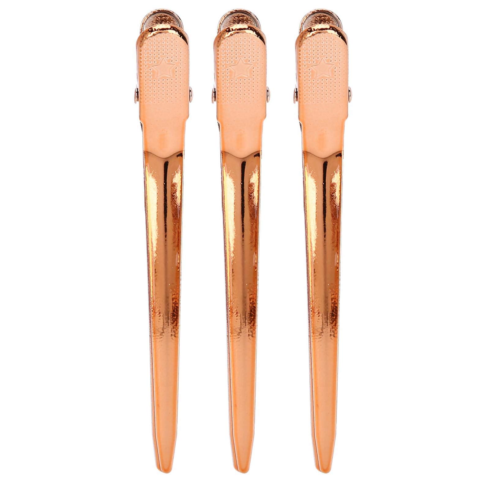 12 Pcs Rose Gold Duckbill Hair Clips for Salon & Barber - Professional Hairdressing Sectioning Clips for Styling, Coloring & Cutting - Perfect for Salon, Home Use & Hairdressing Training