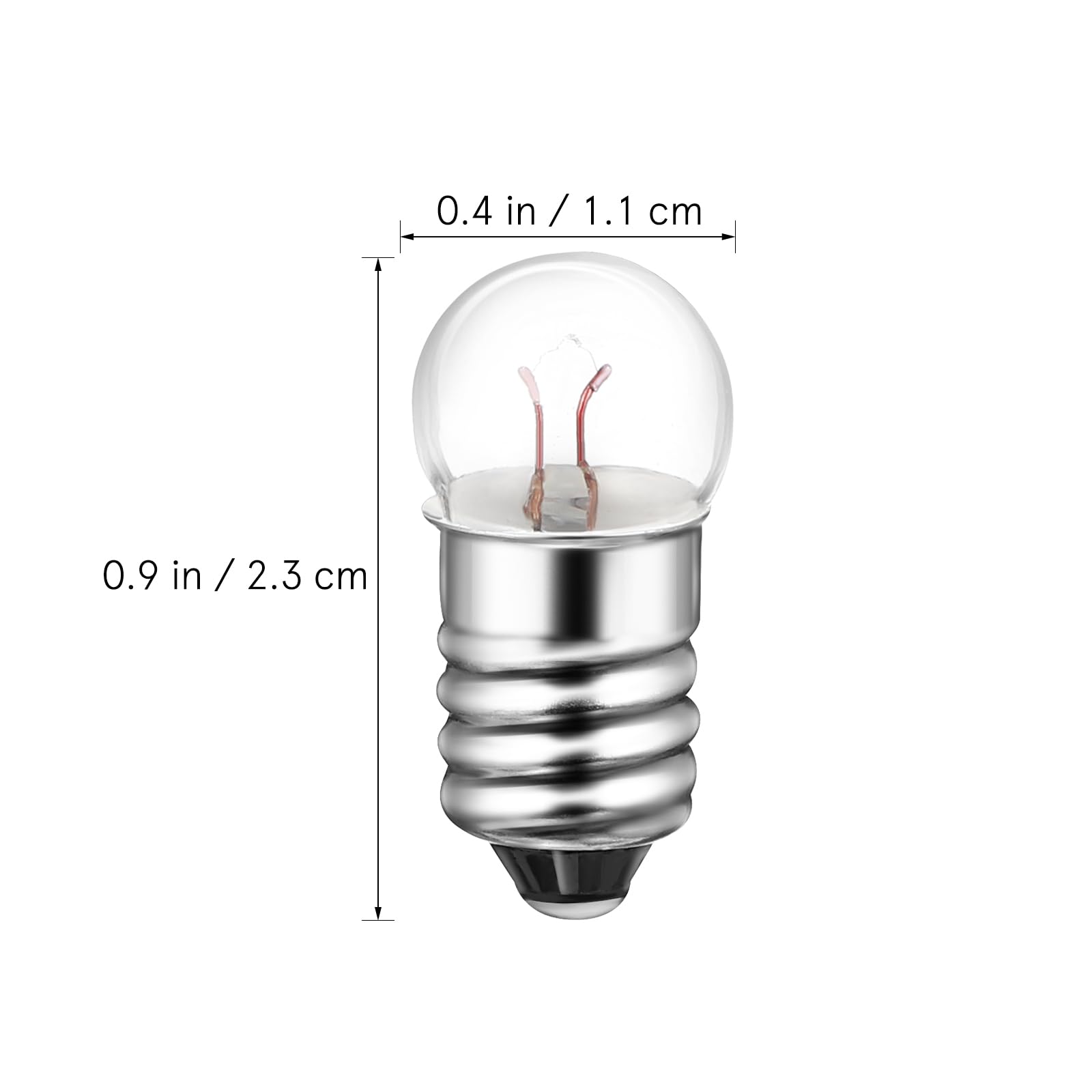 iplusmile 50pcs E10 Miniature Screw Base Light Bulbs - 1.5V 0.3A Small Light Bulbs for Flashlights, Electrical Experiments, DIY Projects | Perfect for Home Repair, Science Kits, and Emergency Lighting