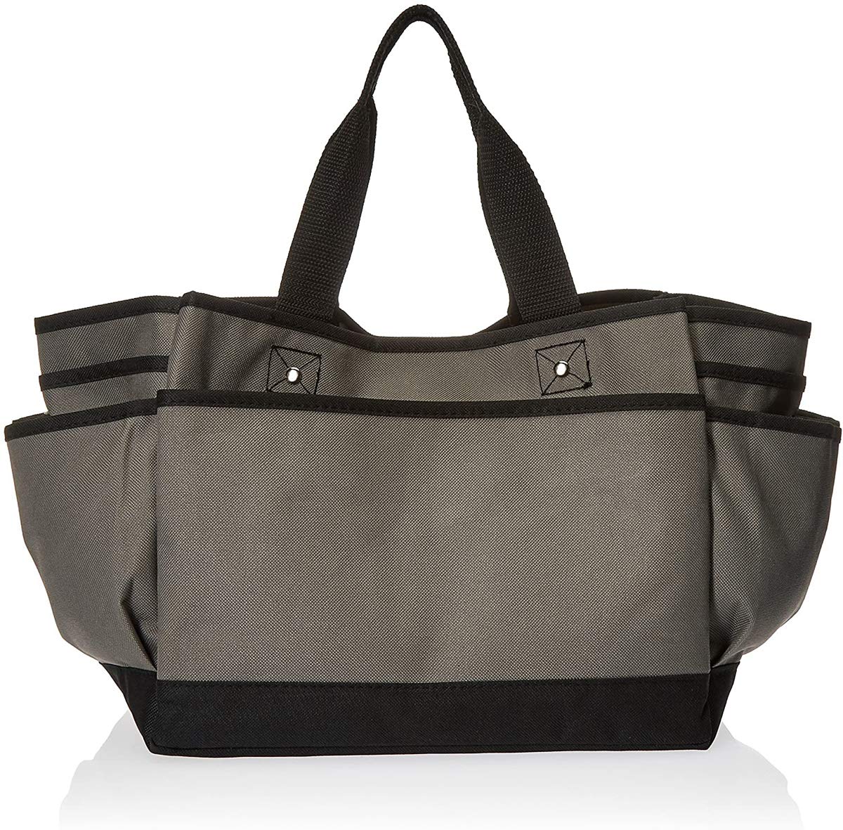 AJK Deluxe Gardening Tote Bag - Heavy Duty Dark Grey Waterproof Tool Organizer for Women & Men - Perfect for Outdoor Planting, Weeding & Yard Work