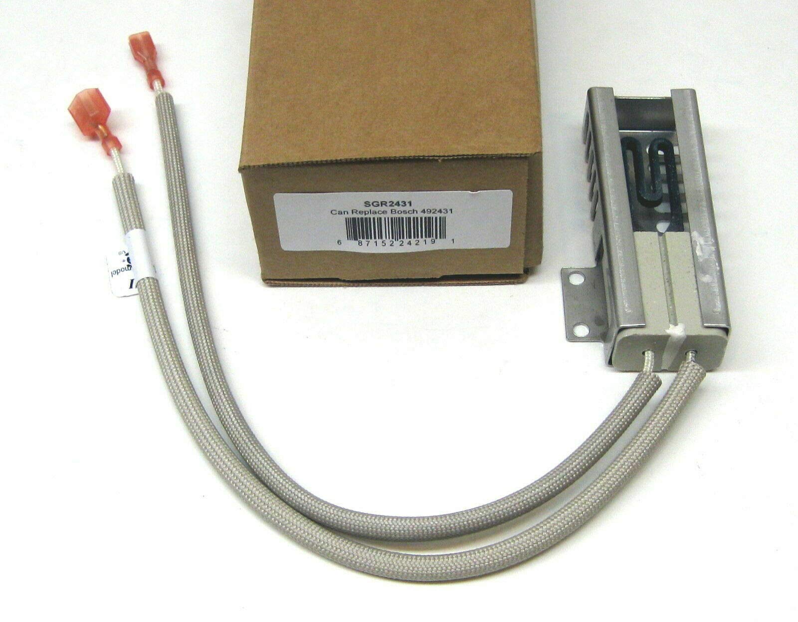 Supco SGR2431 Oven Ignitor Replacement for Bosch 00492431, 492431, AP36742 - Compatible with Bosch Gas Ranges & Stoves - Perfect for Home Kitchen Appliance Repair